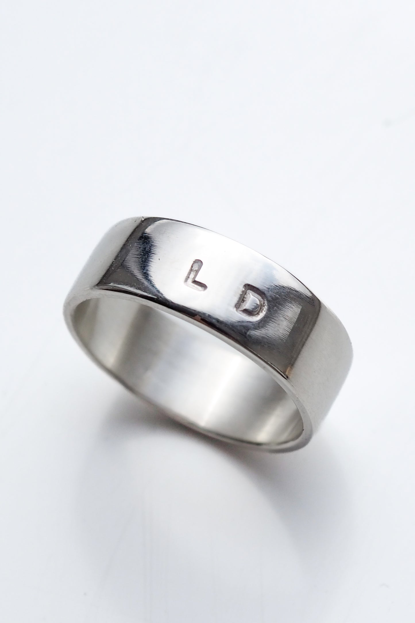 Personalised Initial Chunky Sterling Silver Ring