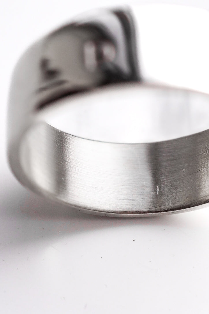 Personalised Initial Chunky Sterling Silver Ring