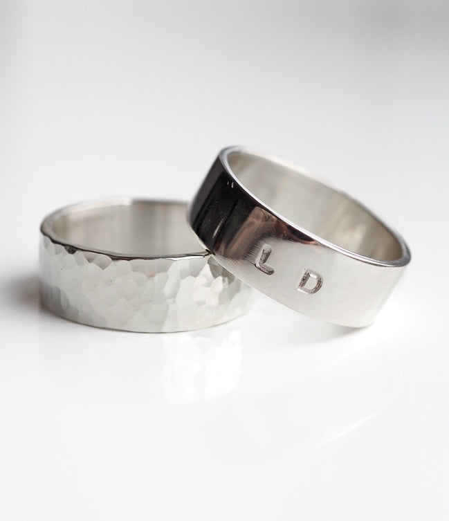 Personalised Initial Chunky Sterling Silver Ring