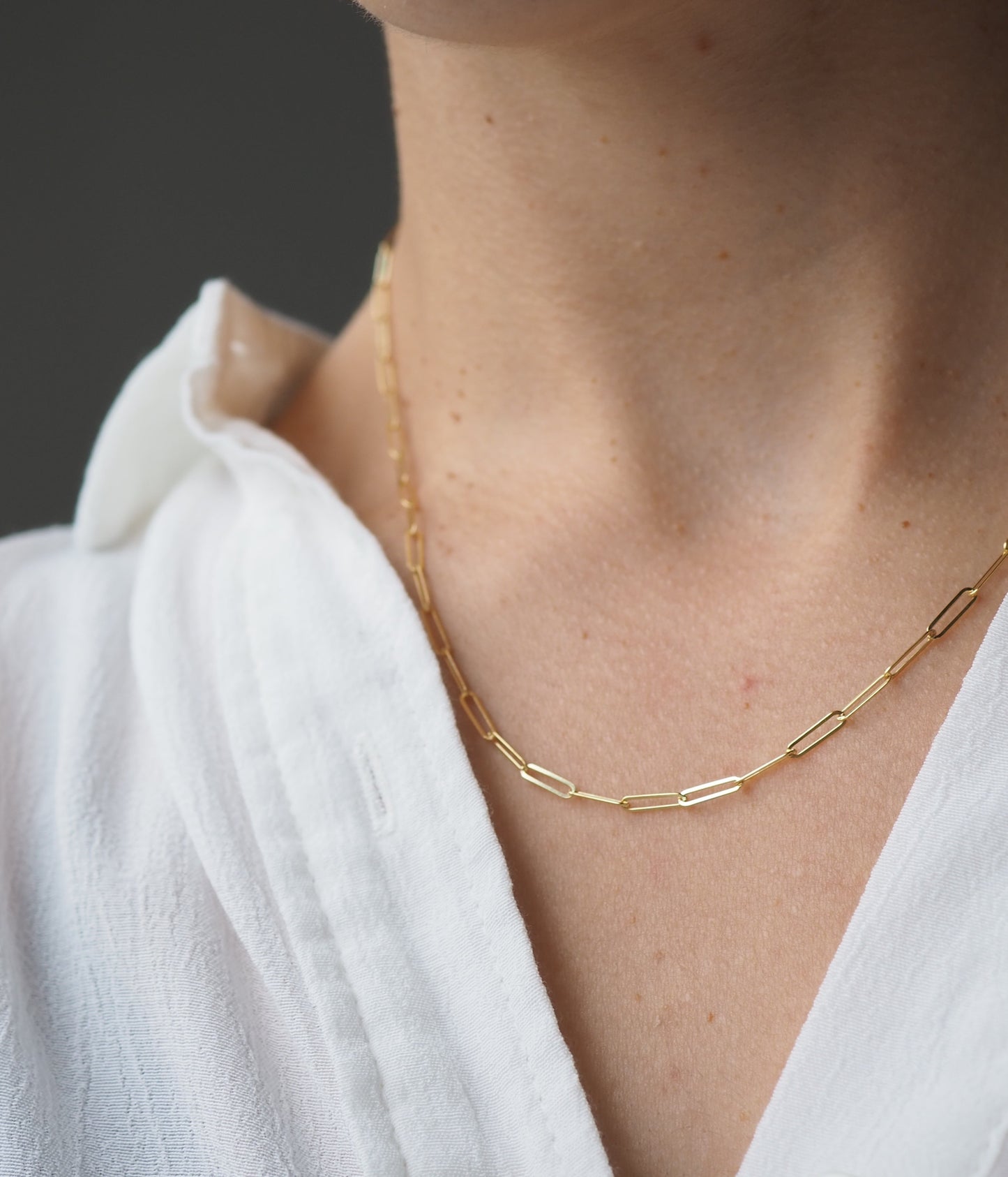 9ct Yellow Gold 2.3mm Paperclip Chain - Hallmarked