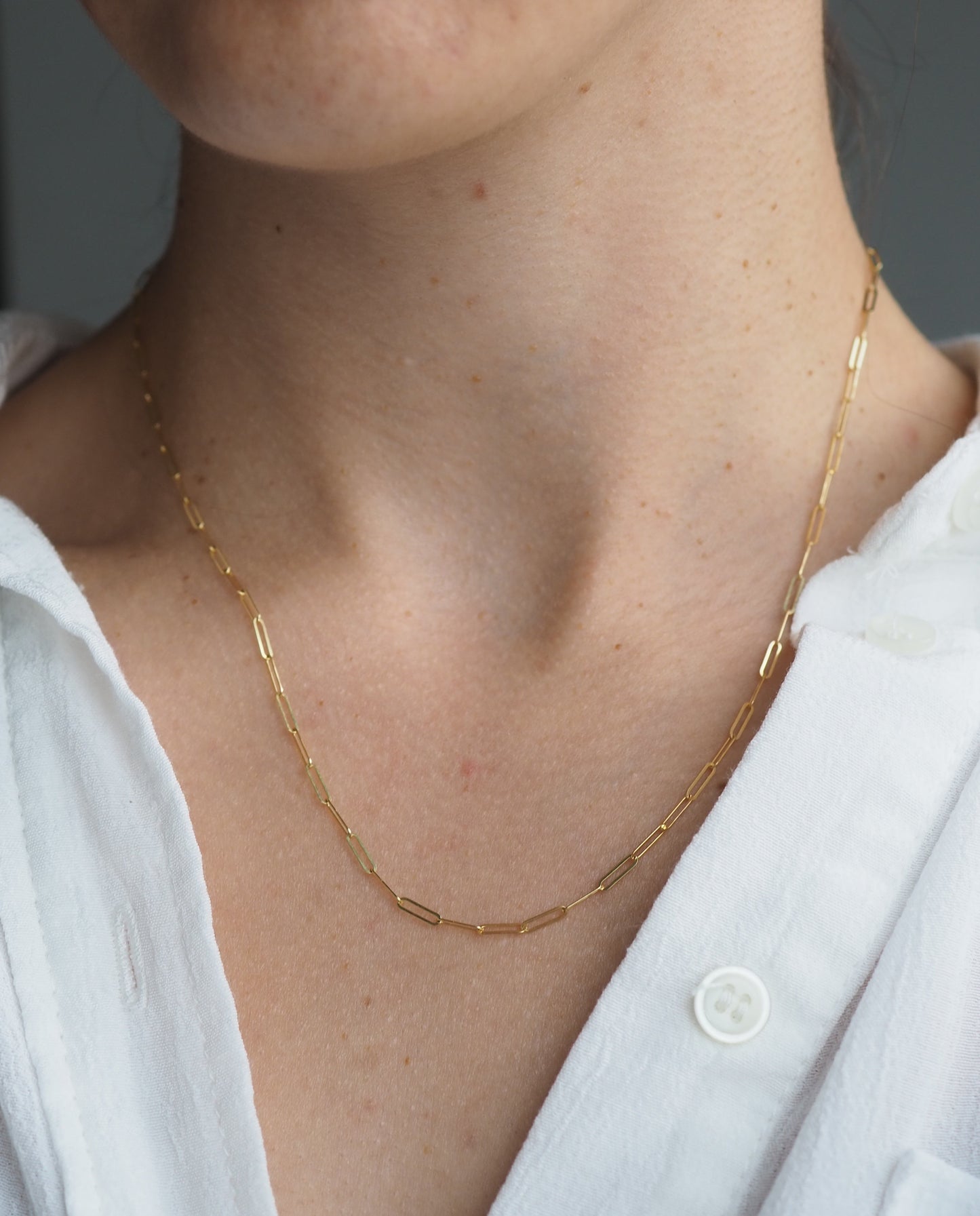 9ct Yellow Gold 1.8mm Paperclip Chain - Hallmarked