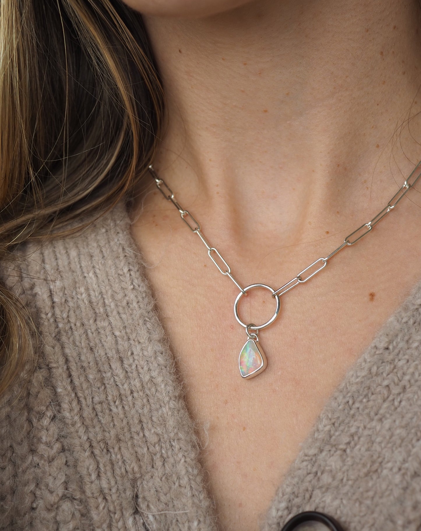 Opal Ring Necklace