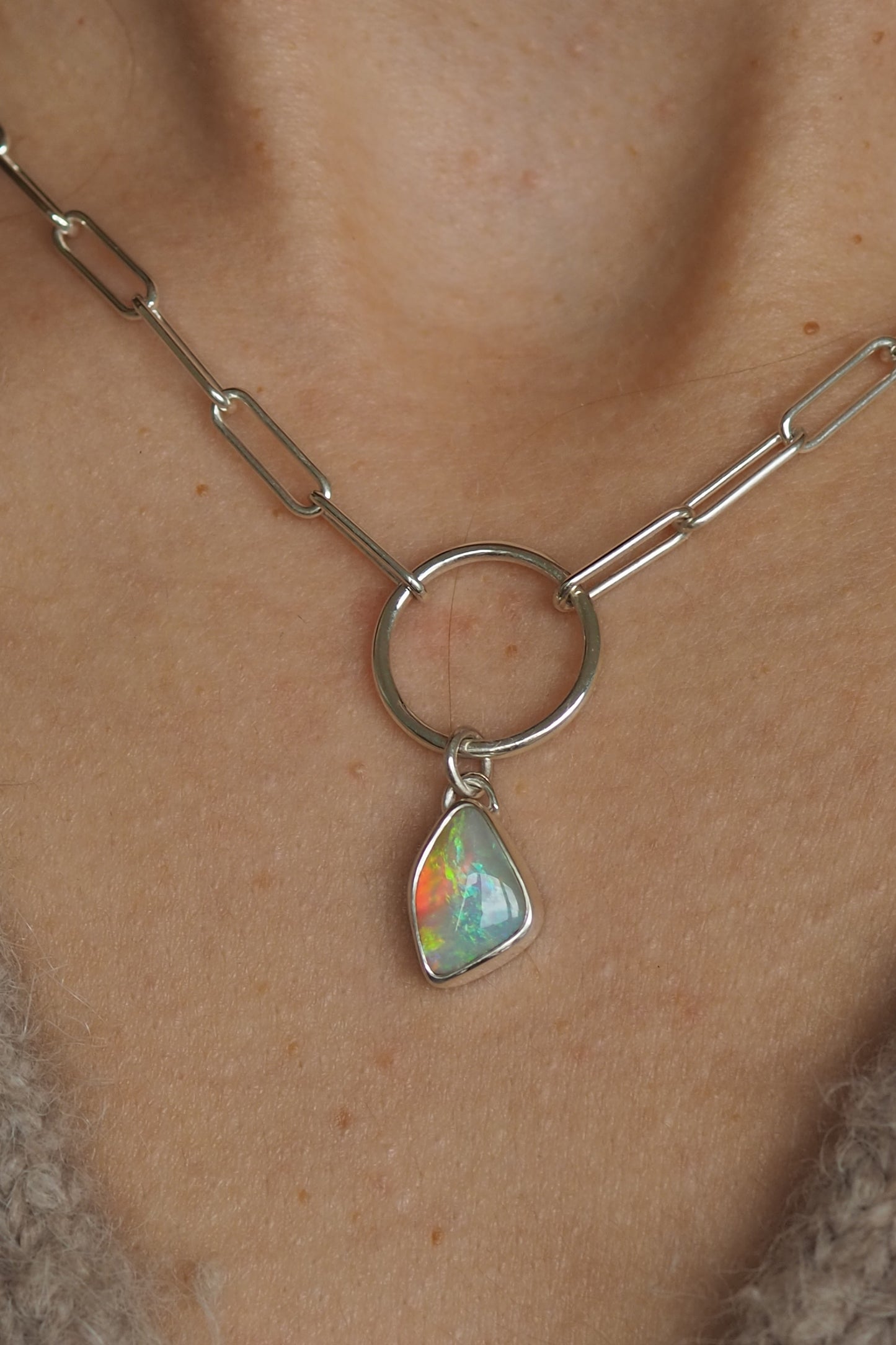 Opal Ring Necklace