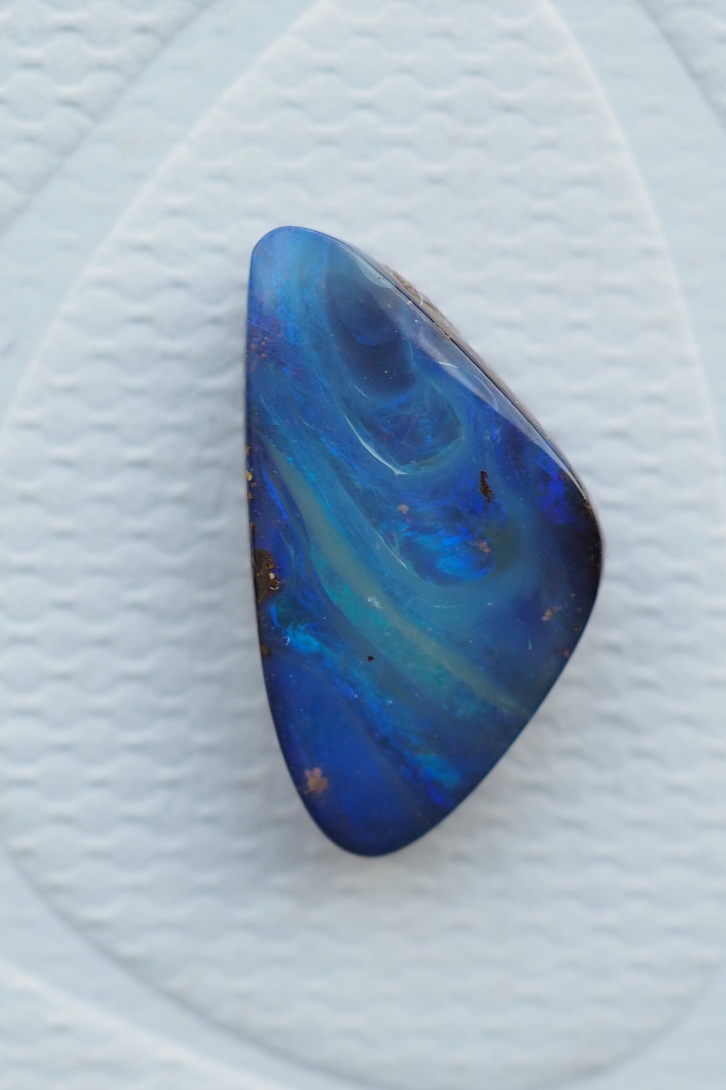 Blue Triangular Boulder Opal