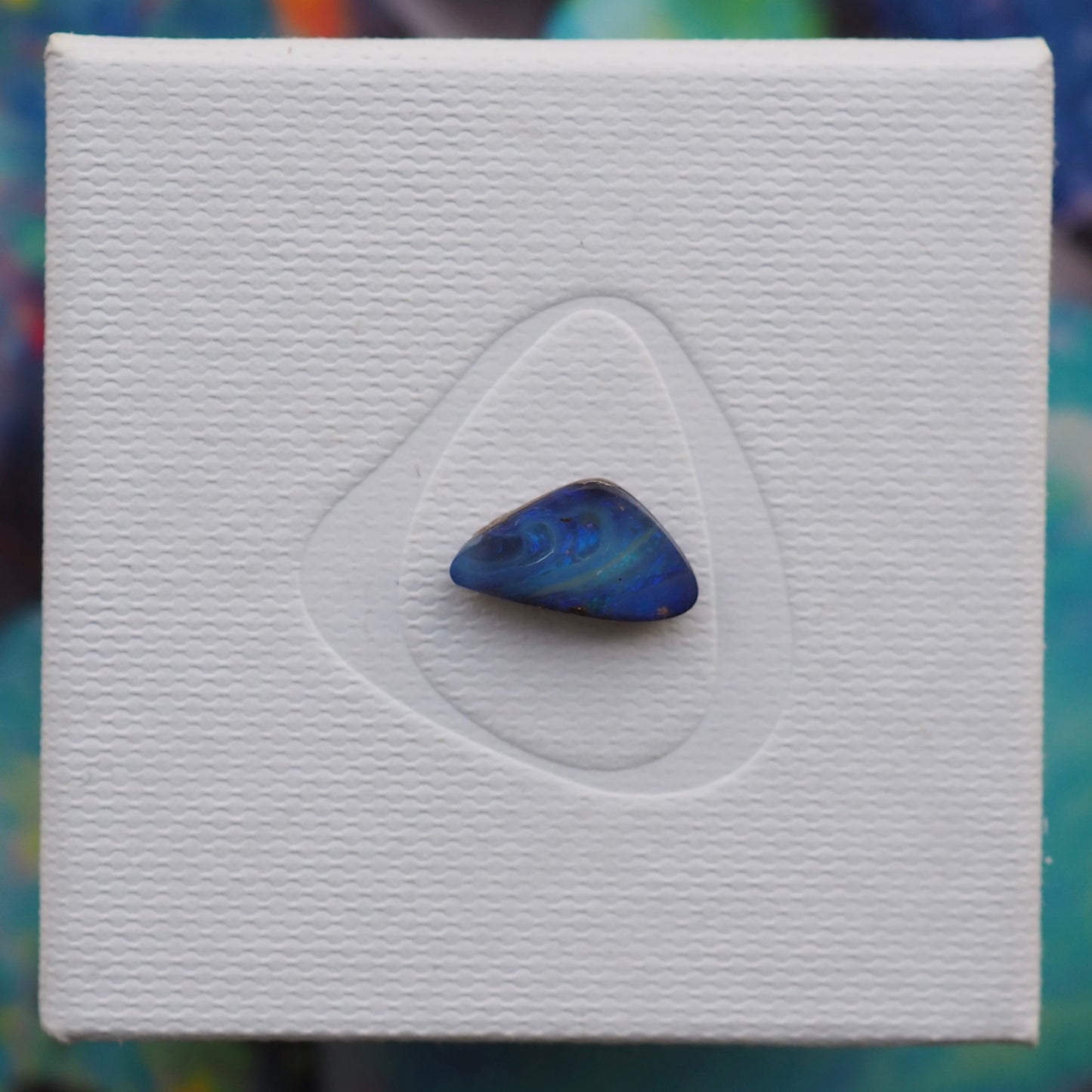Blue Triangular Boulder Opal
