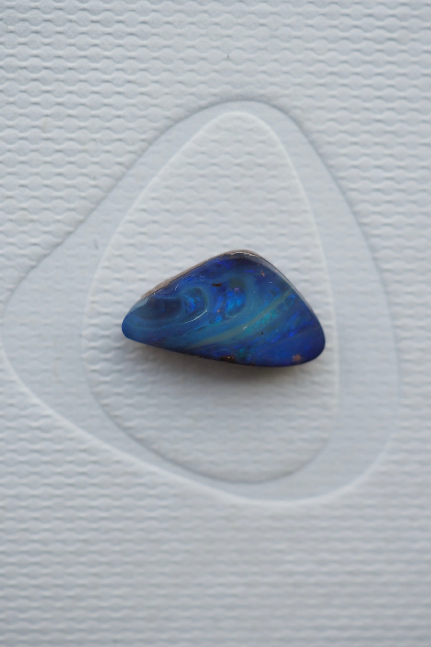 Blue Triangular Boulder Opal