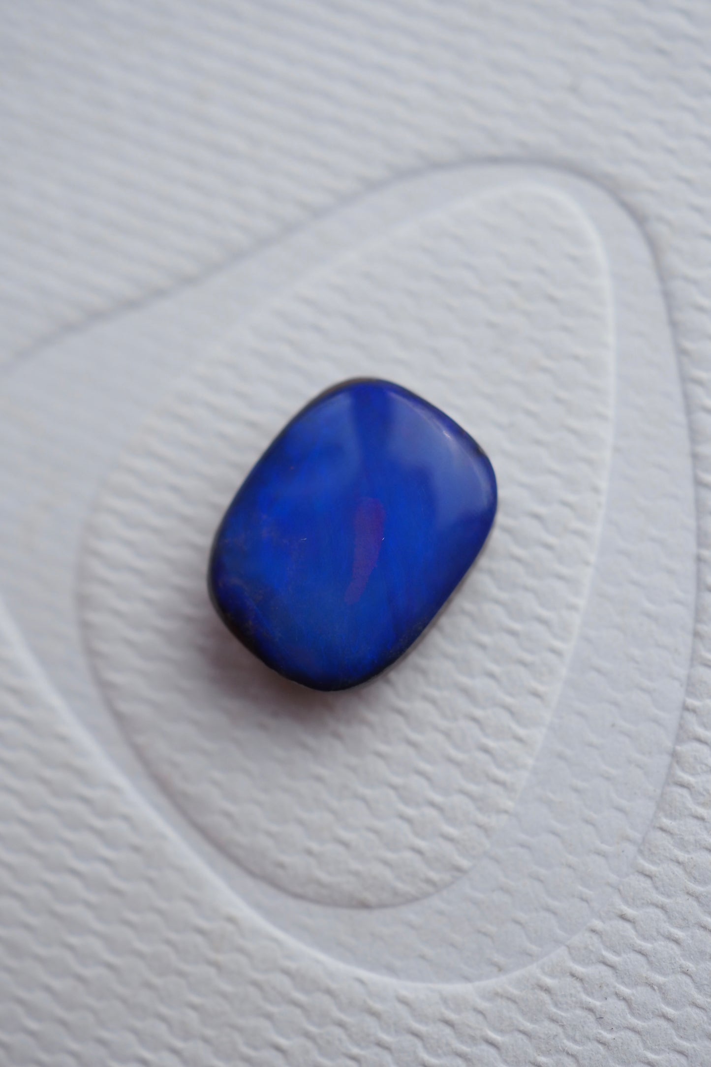 Royal Blue Rectangular Boulder Opal