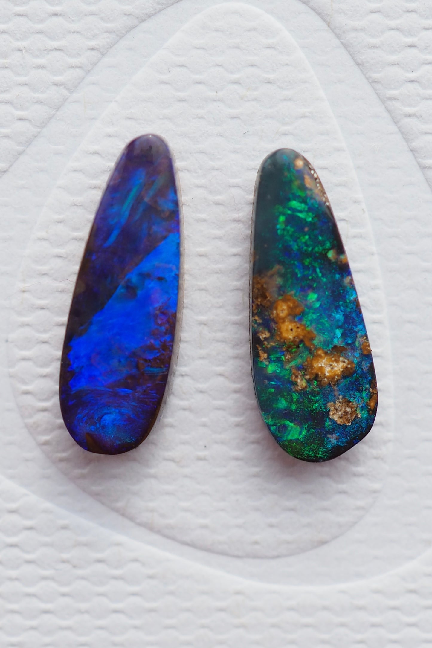 Mismatched Opal Pair - Dangly Earring Design