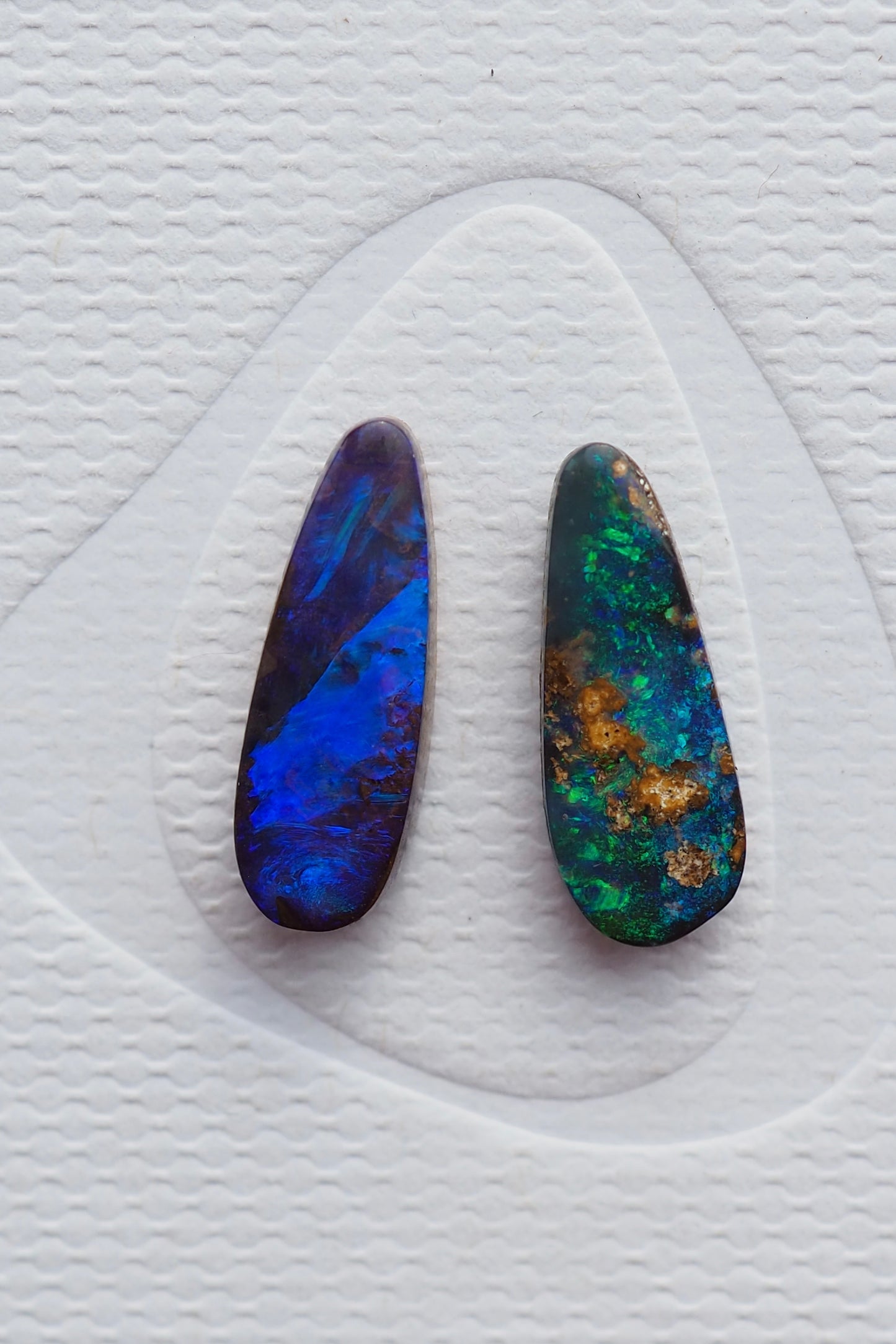 Mismatched Opal Pair - Dangly Earring Design
