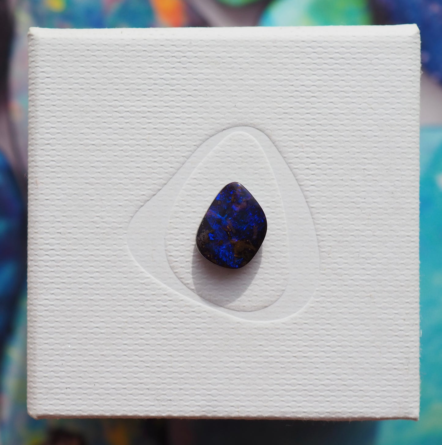 Sparkly Deep Blue Boulder Opal