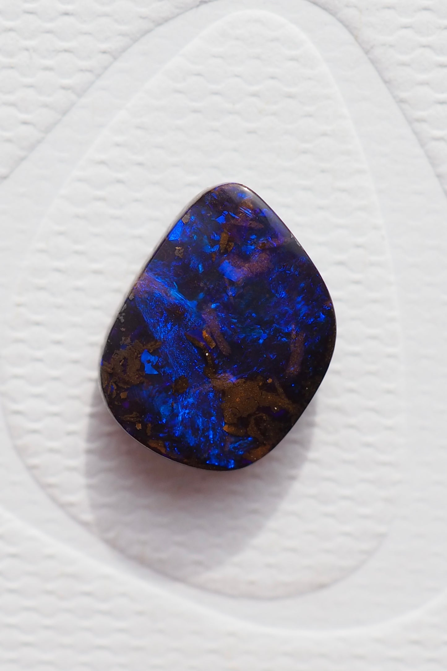 Sparkly Deep Blue Boulder Opal