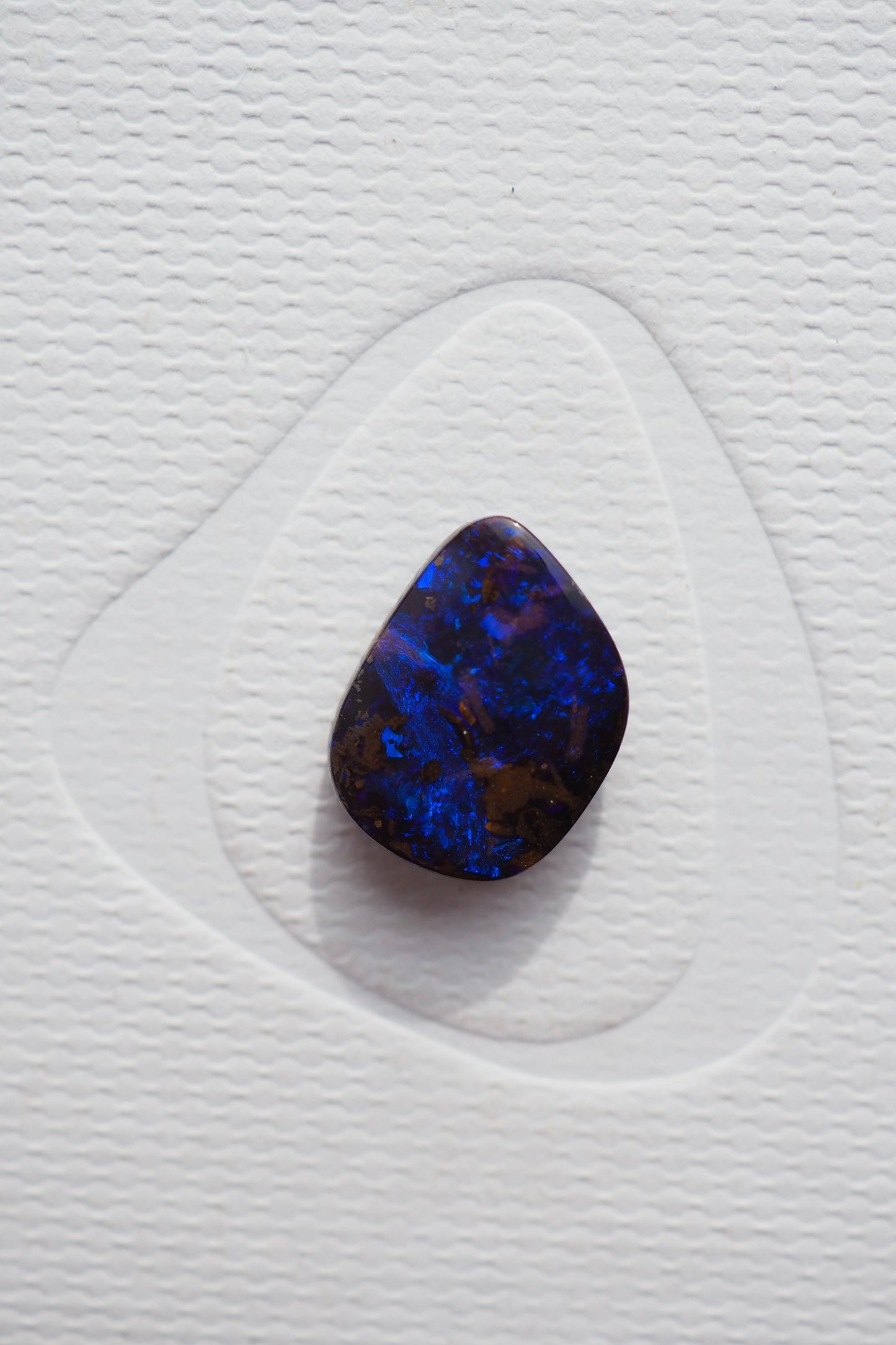 Sparkly Deep Blue Boulder Opal