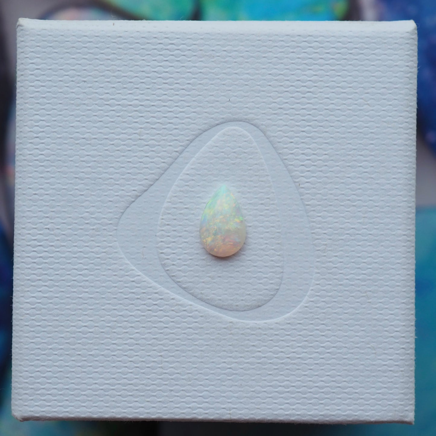 Pastel Coloured White Teardrop Opal