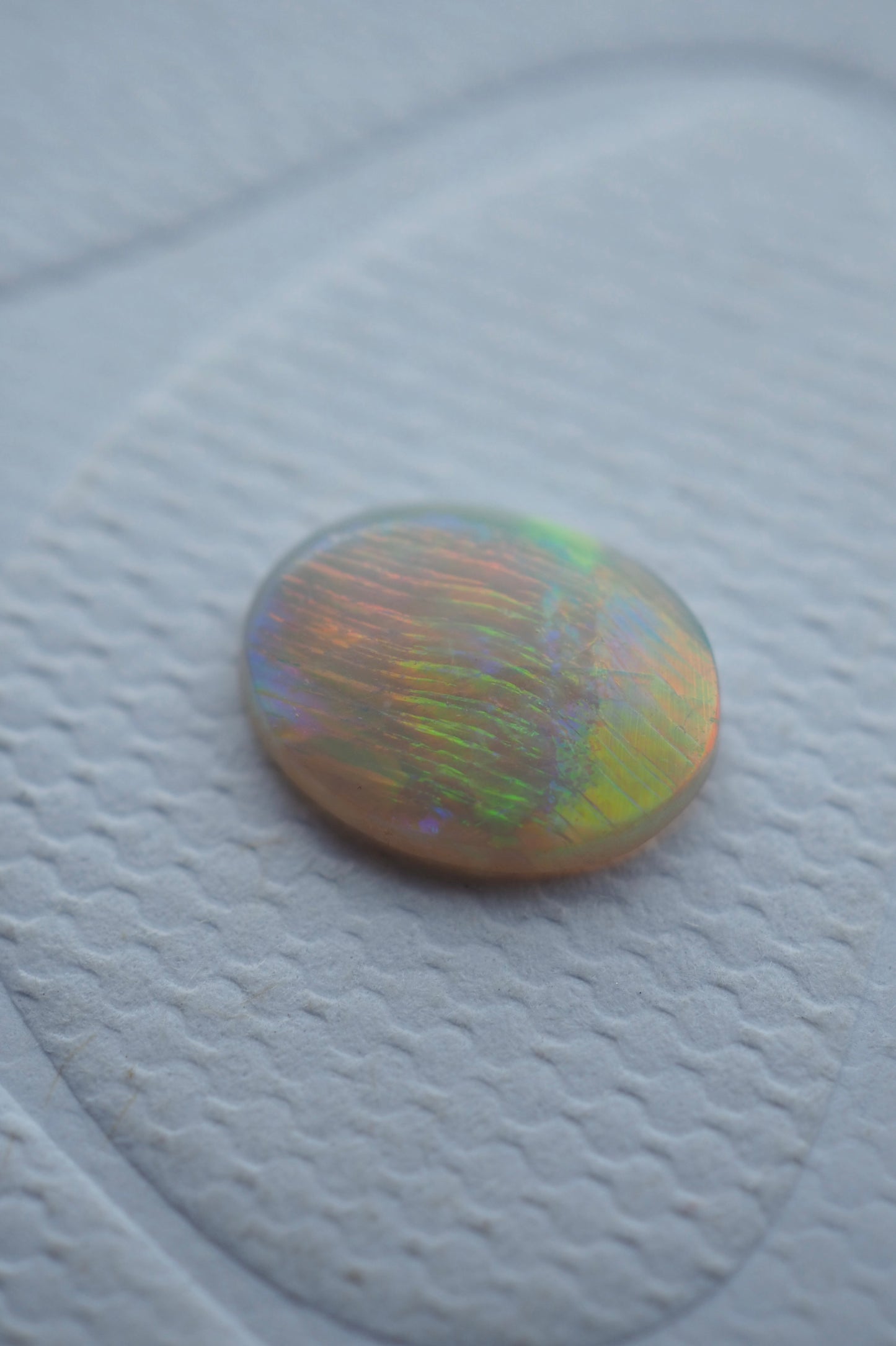 Magic Rainbow Striped Crystal Opal
