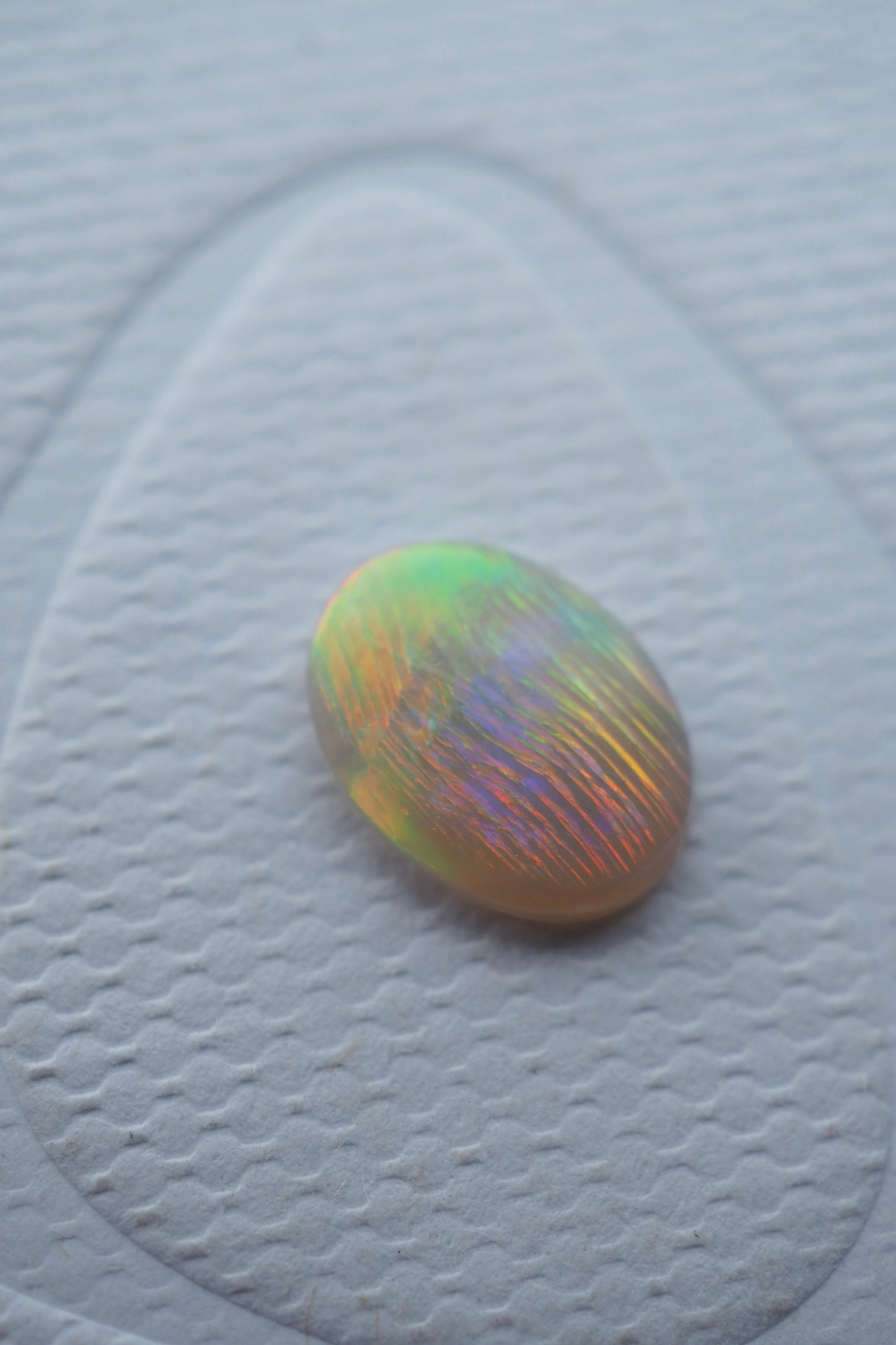 Magic Rainbow Striped Crystal Opal