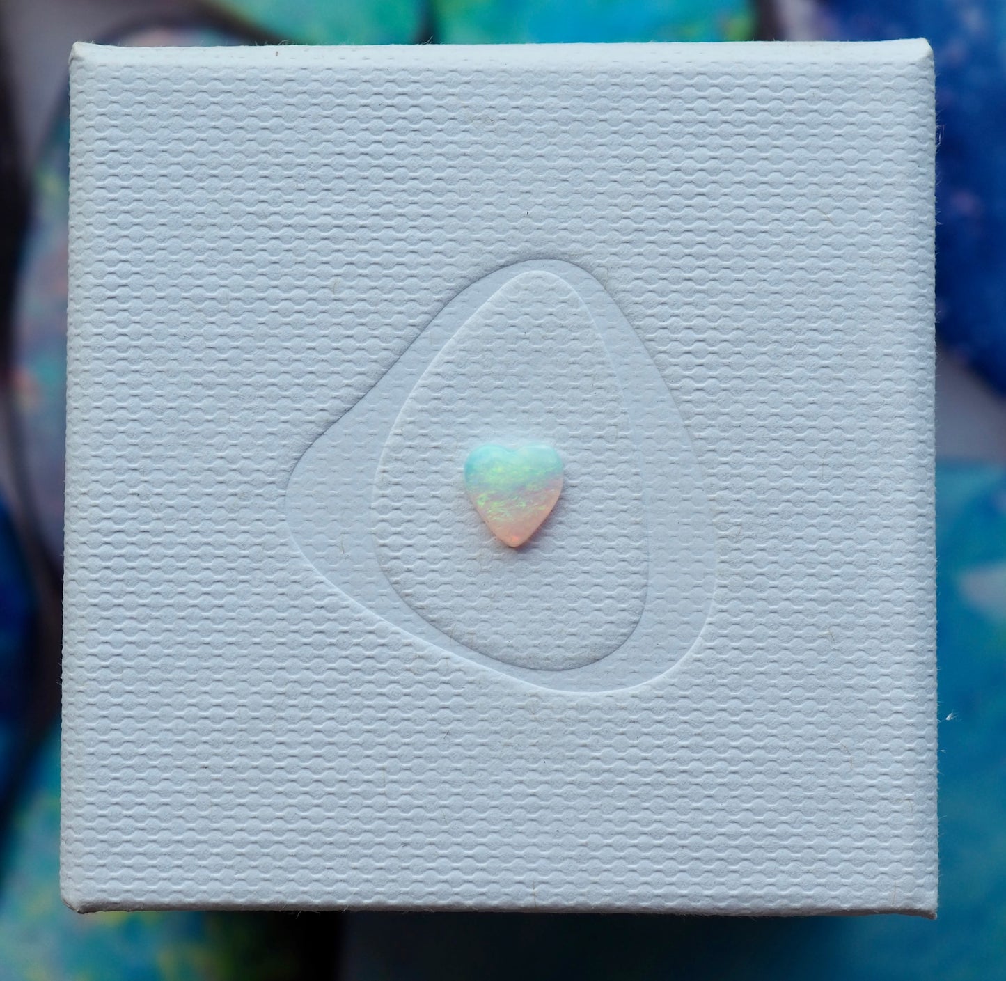 Tiny Crystal Love Heart Opal