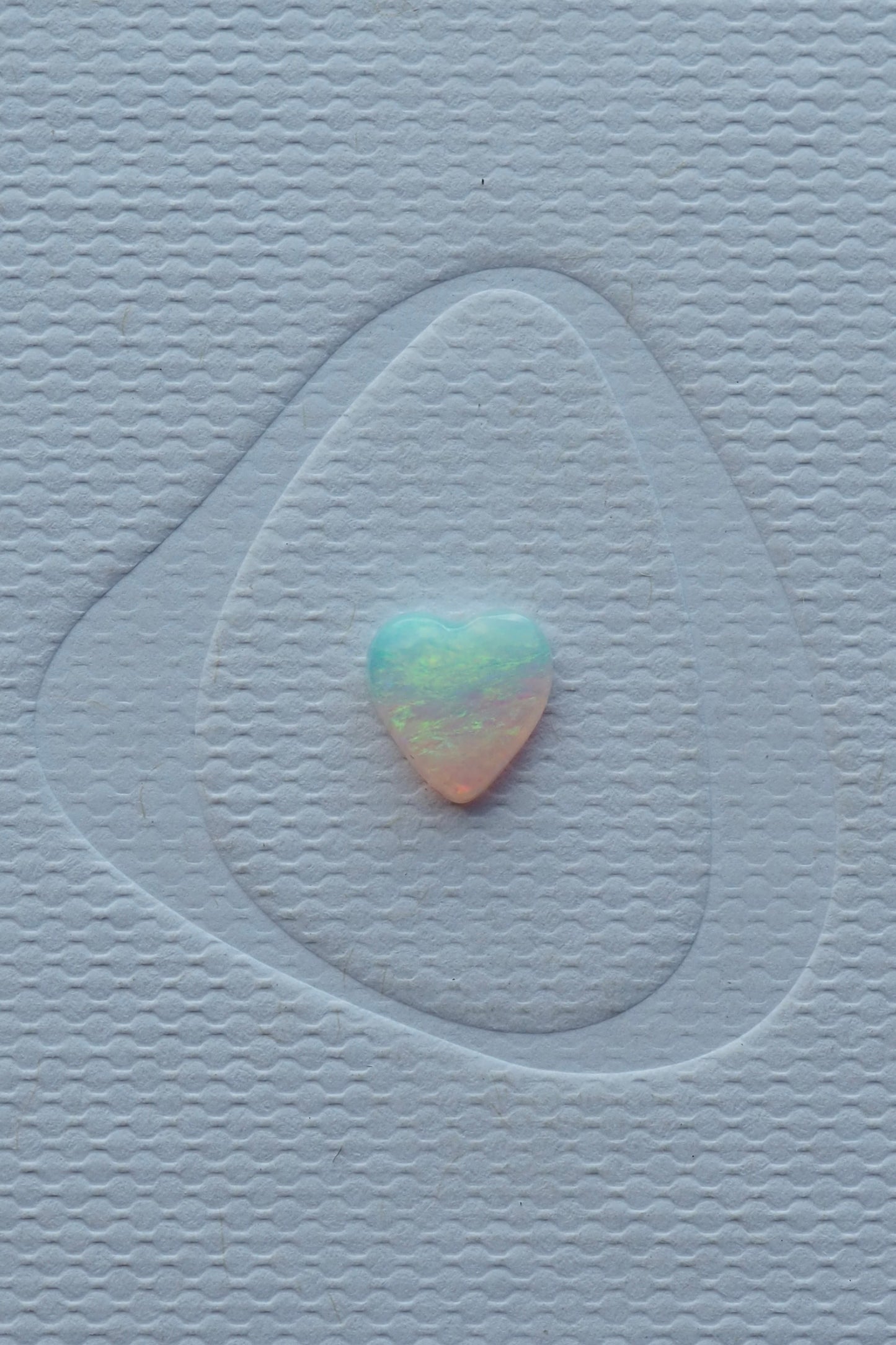 Tiny Crystal Love Heart Opal