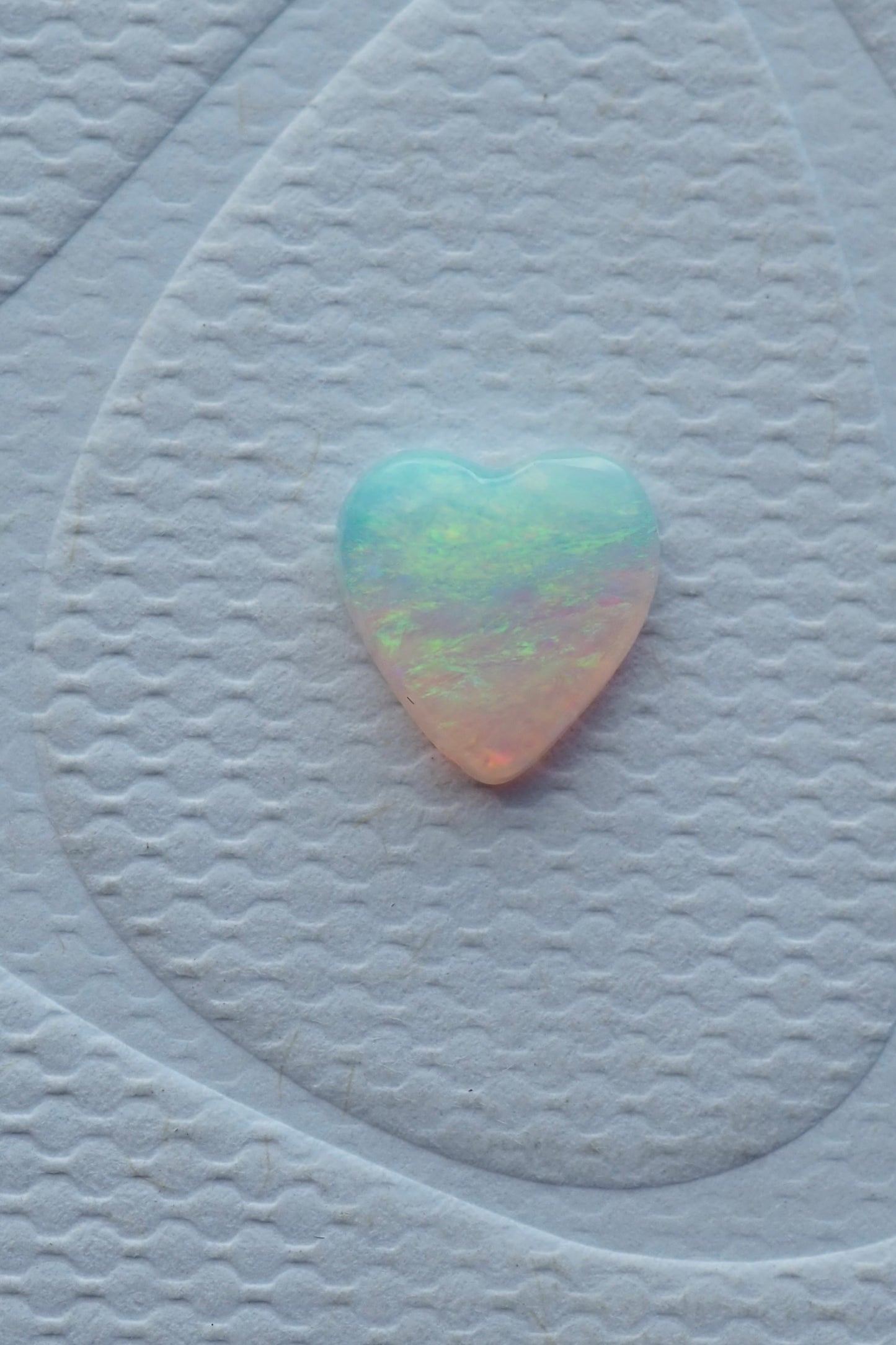 Tiny Crystal Love Heart Opal
