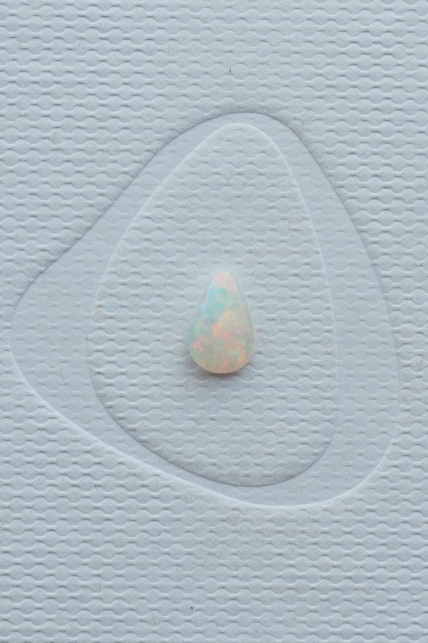 Tiny Pastel Pink Teardrop Crystal Opal