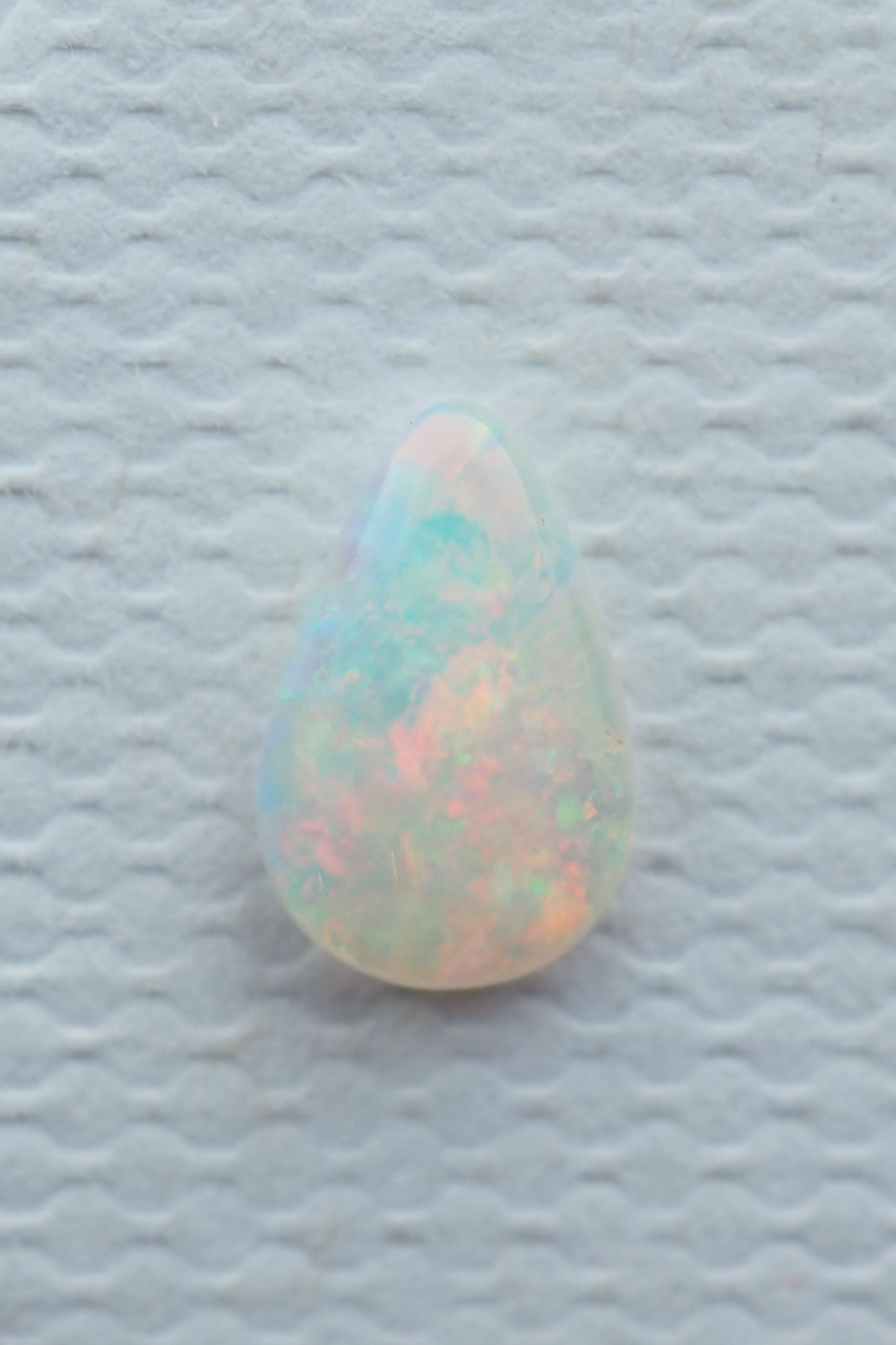 Tiny Pastel Pink Teardrop Crystal Opal