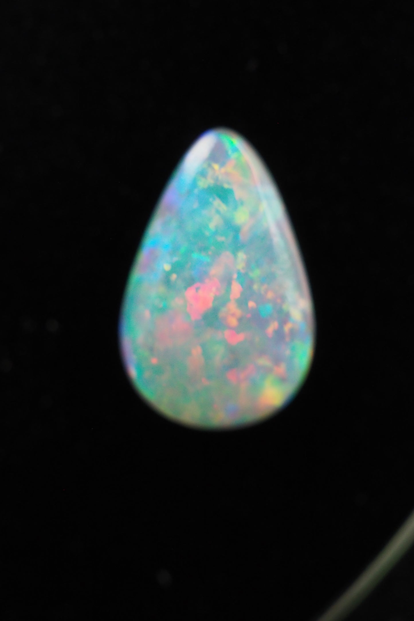 Tiny Pastel Pink Teardrop Crystal Opal