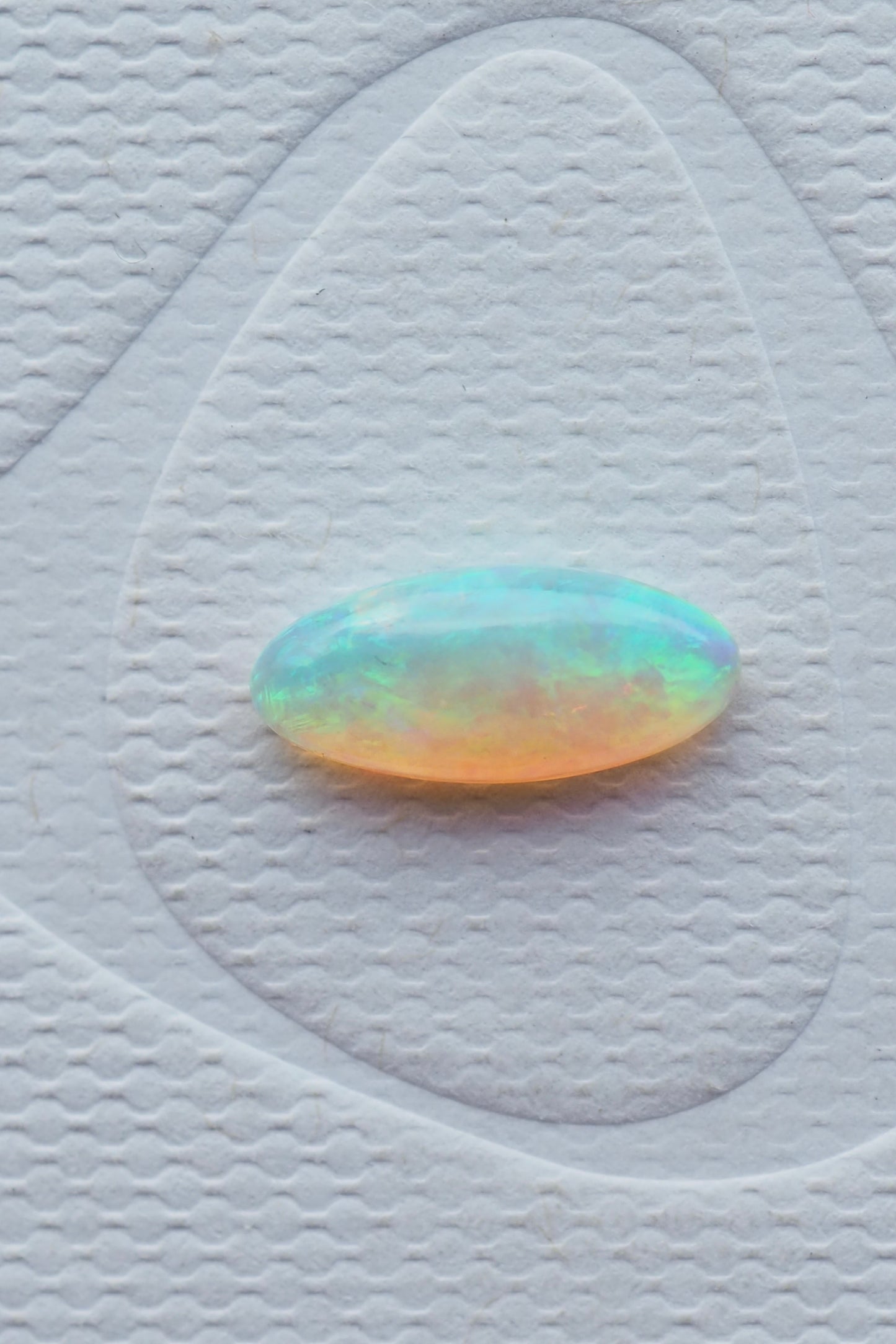 Long Oval Crystal Opal