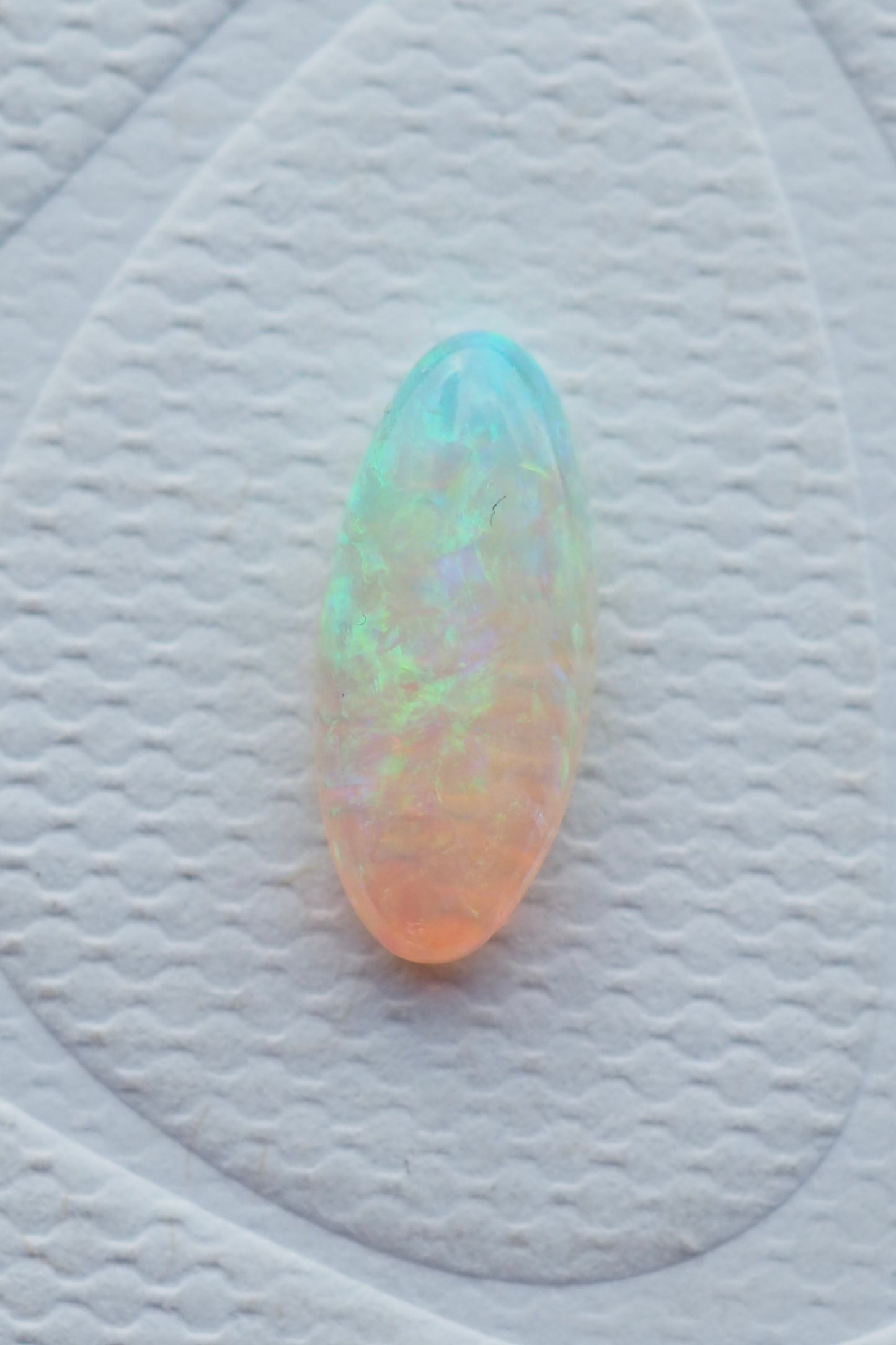 Long Oval Crystal Opal