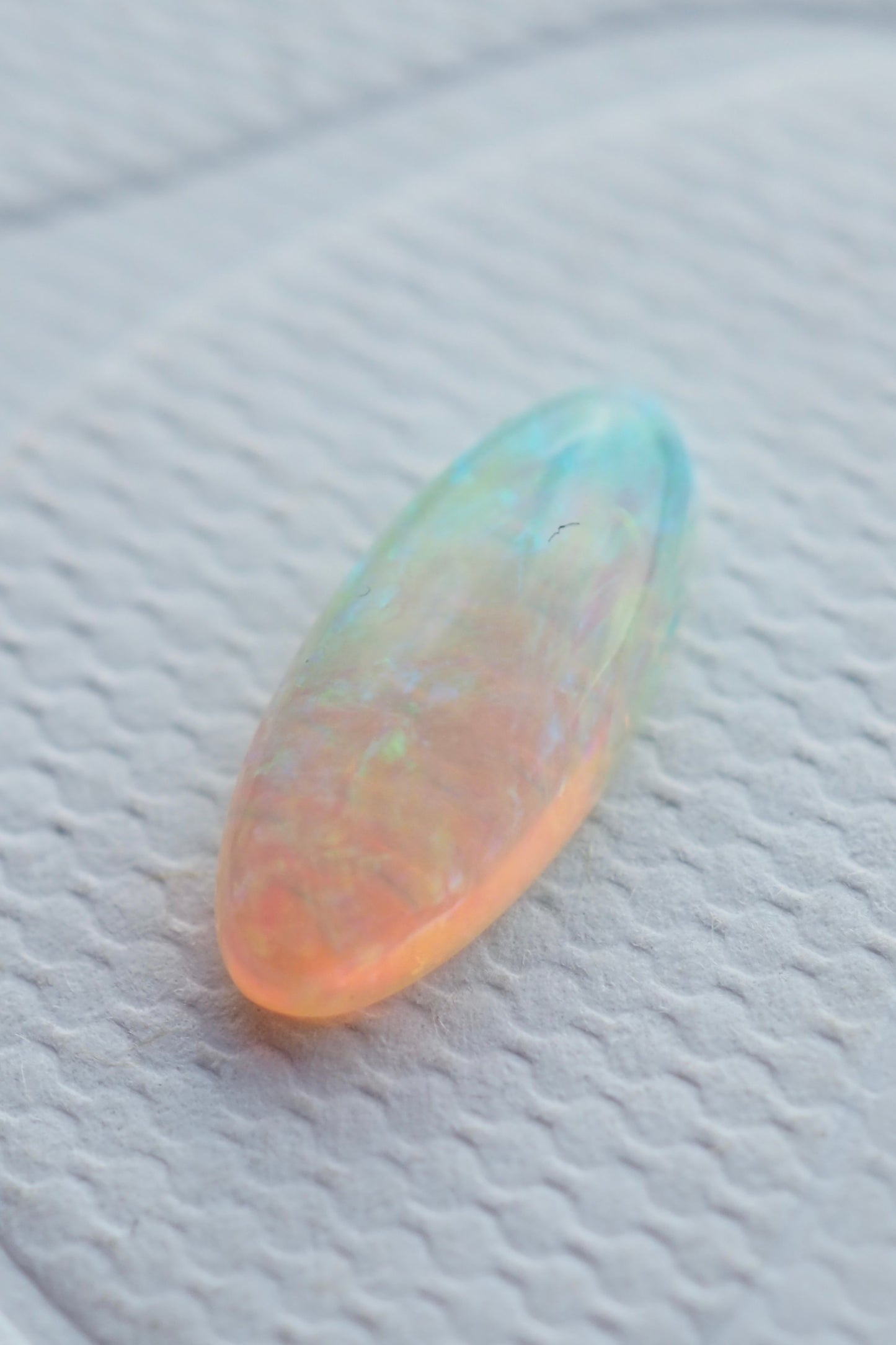 Long Oval Crystal Opal