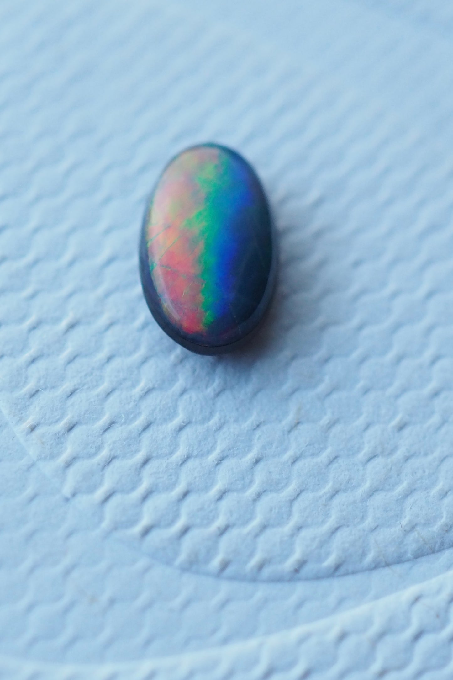 Tiny Doublet Opal with Rainbow Flash