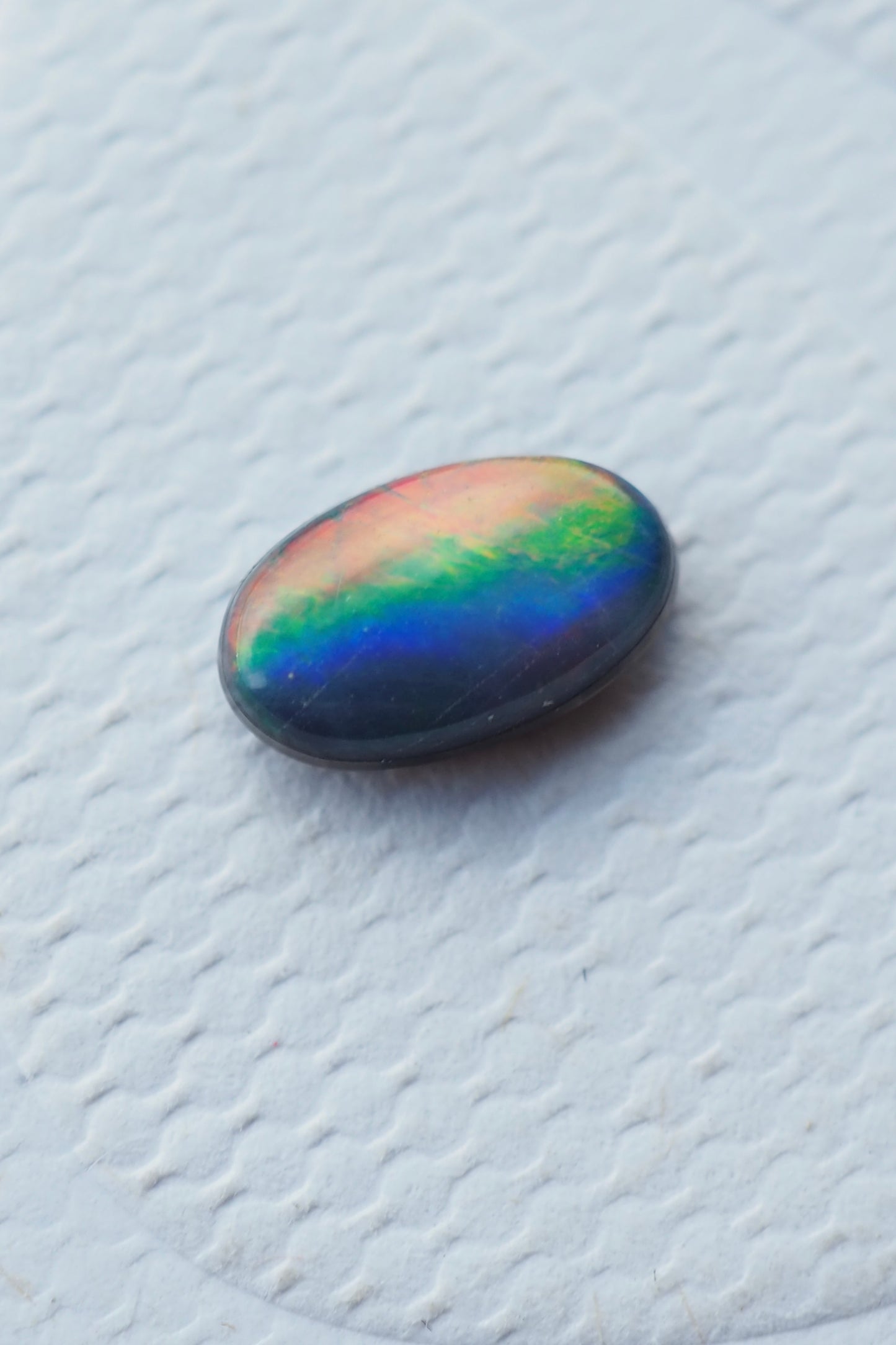 Tiny Doublet Opal with Rainbow Flash