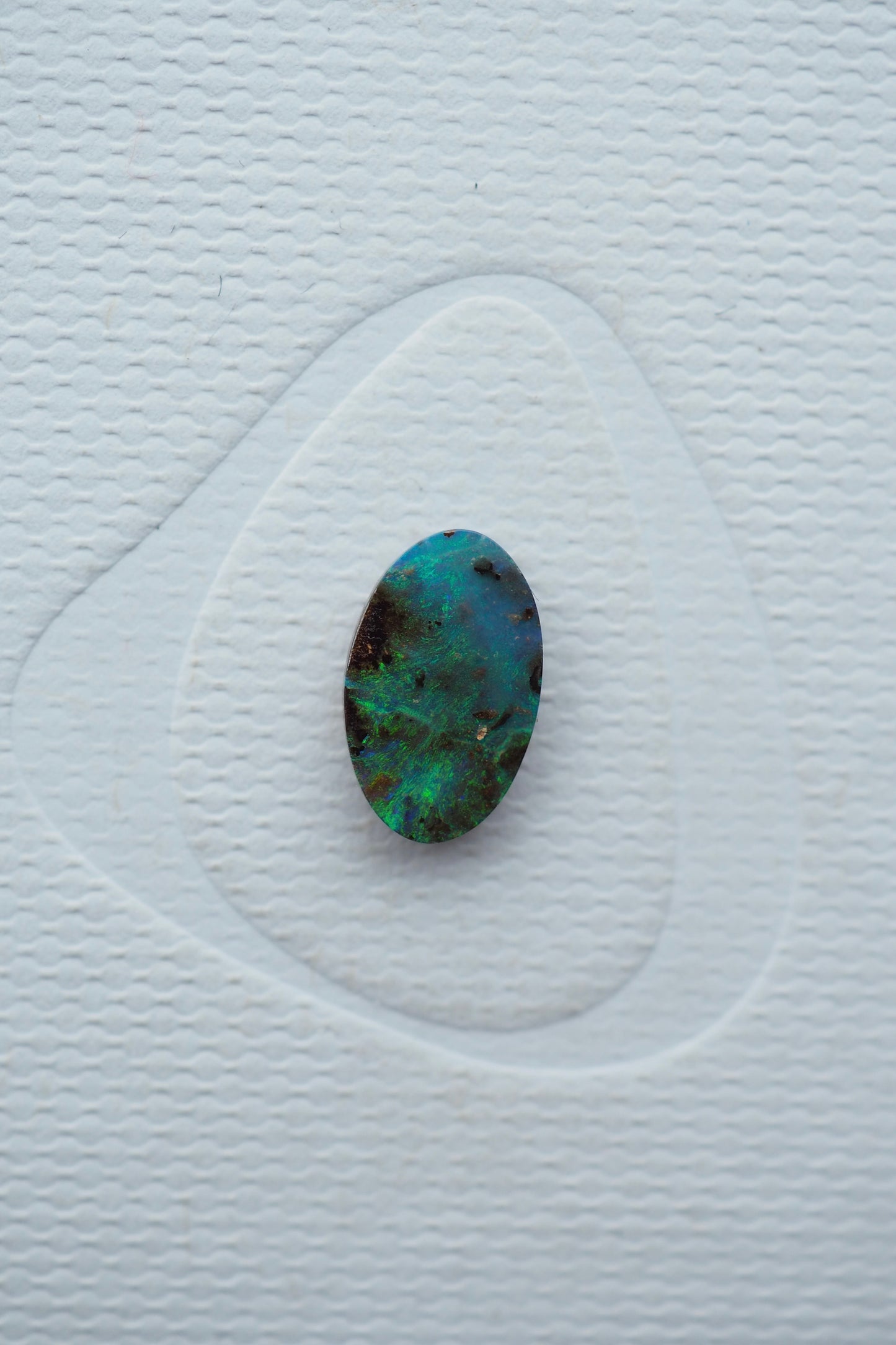 Blue Green Oval Boulder Opal