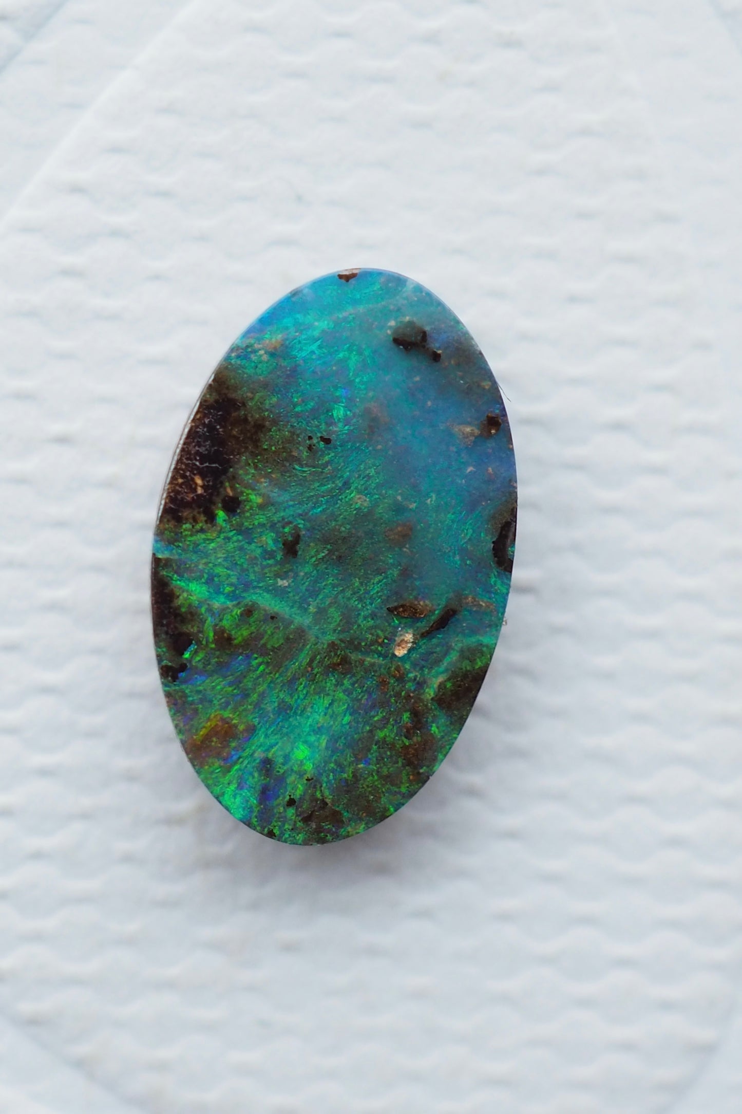 Blue Green Oval Boulder Opal