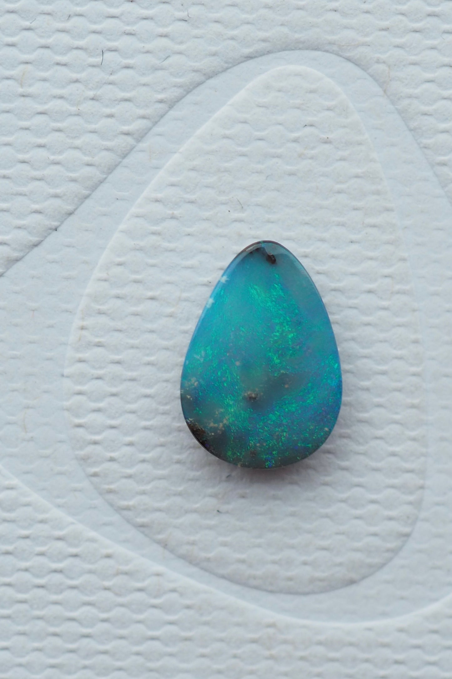 Blue Pear Shaped Boulder Opal