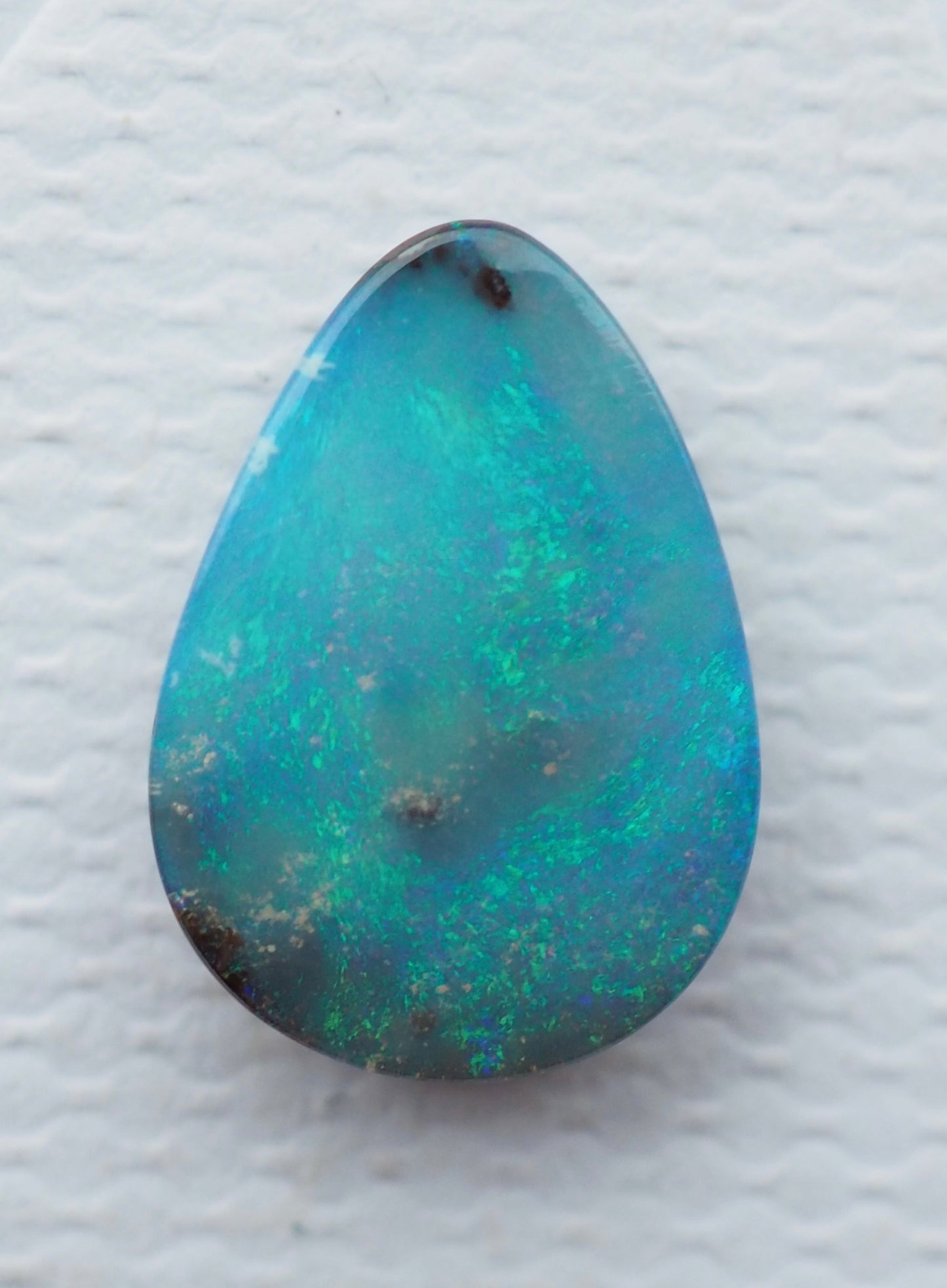 Blue Pear Shaped Boulder Opal