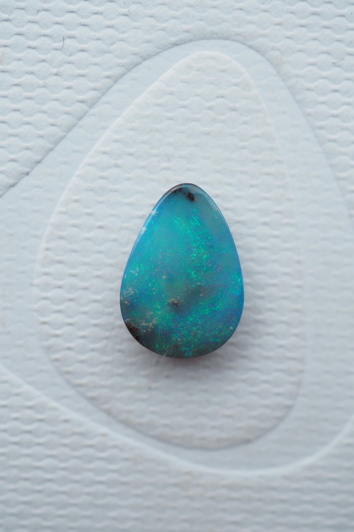 Blue Pear Shaped Boulder Opal