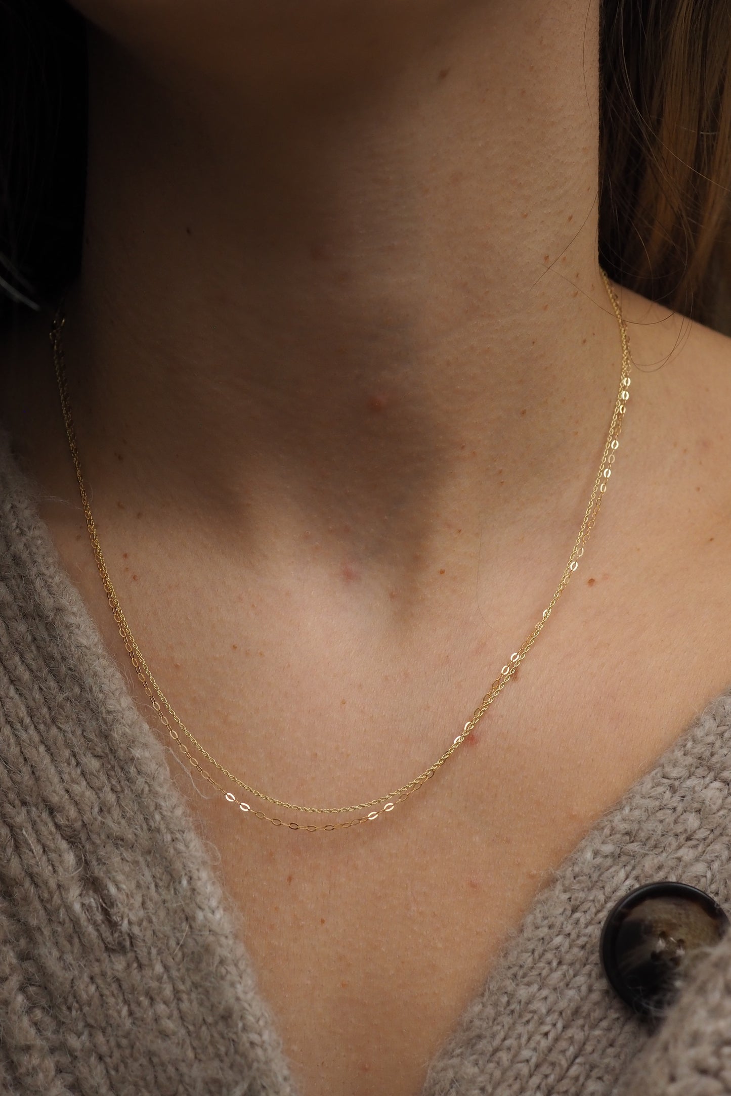 9ct Yellow Gold 1.2mm Trace Chain - Unhallmarked