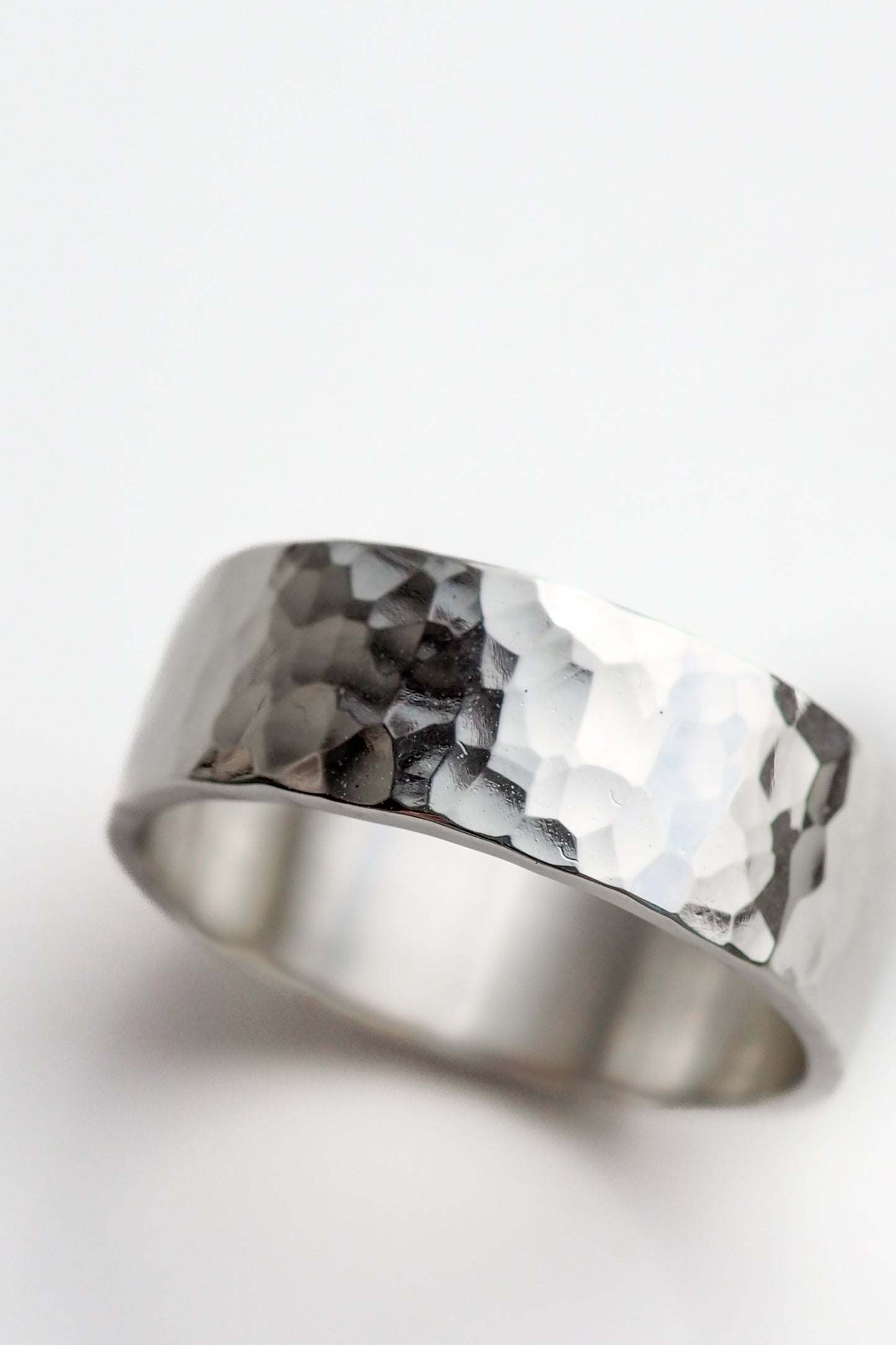 Chunky Sterling Silver Hammered Ring