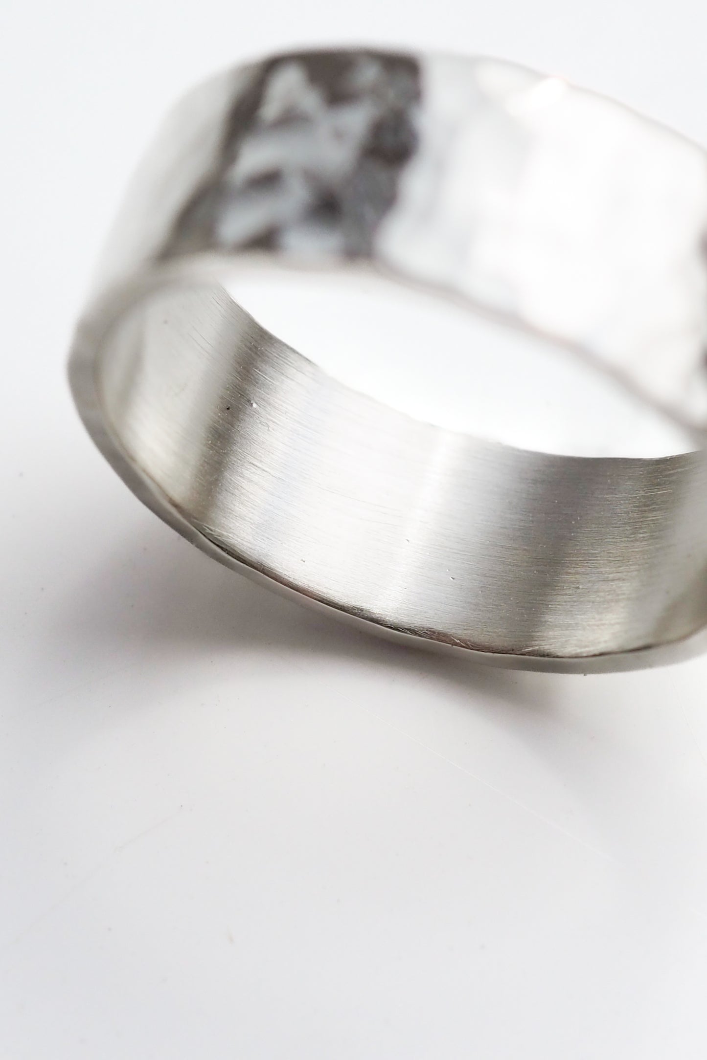 Chunky Sterling Silver Hammered Ring