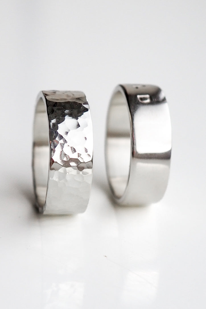 Chunky Sterling Silver Hammered Ring