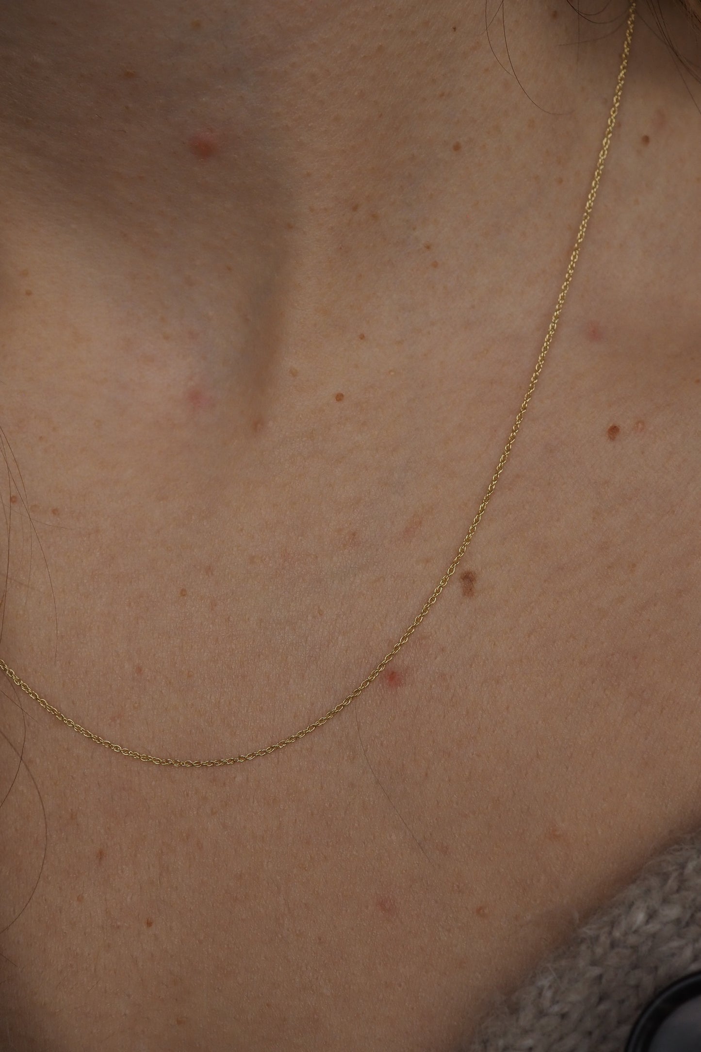 9ct Yellow Gold 0.5mm Rope Chain - Unhallmarked