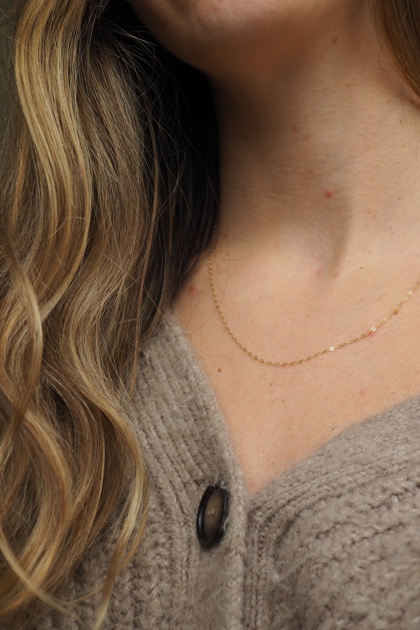 9ct Yellow Gold 1.2mm Trace Chain - Unhallmarked