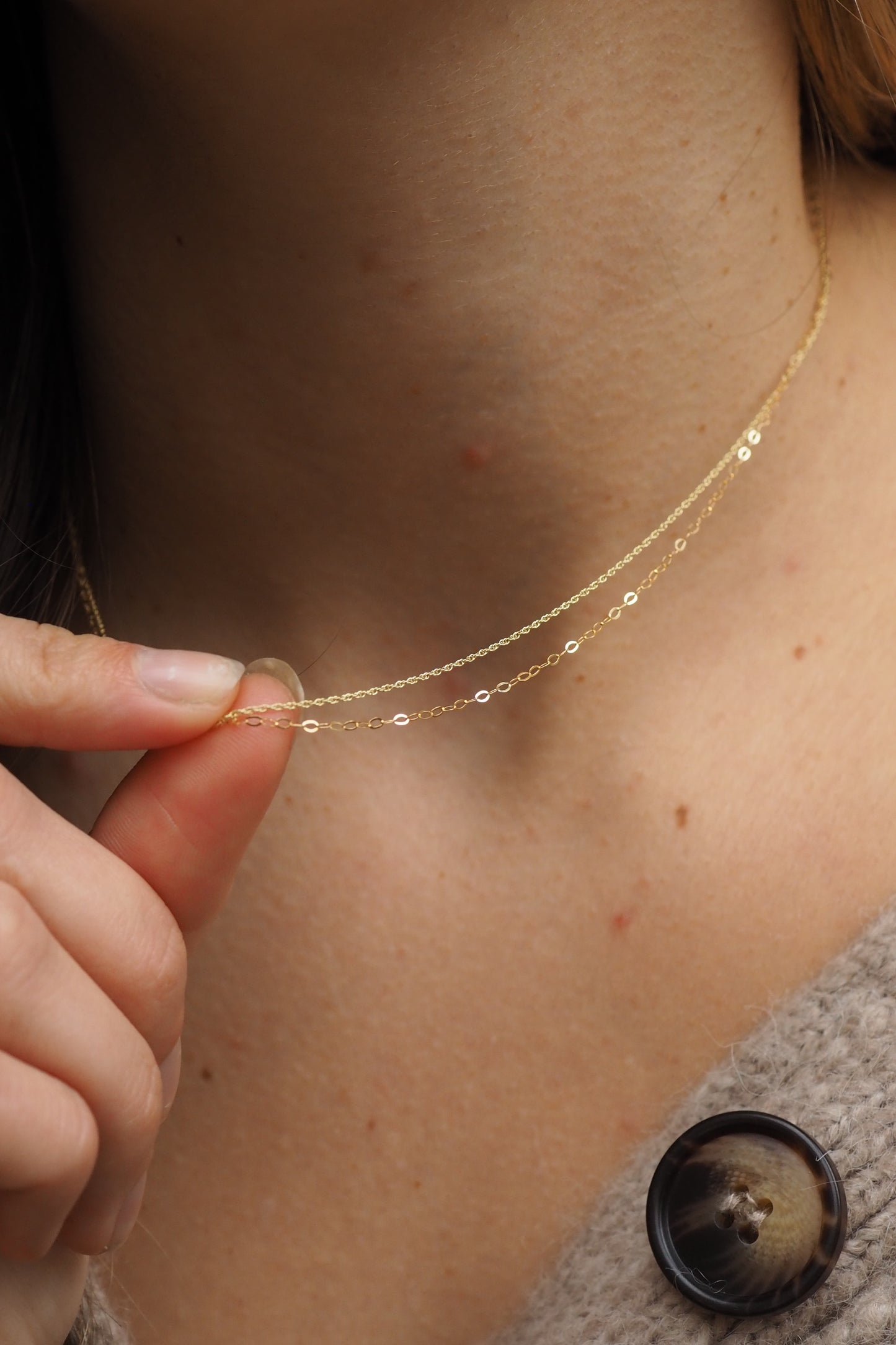 9ct Yellow Gold 1.2mm Trace Chain - Unhallmarked