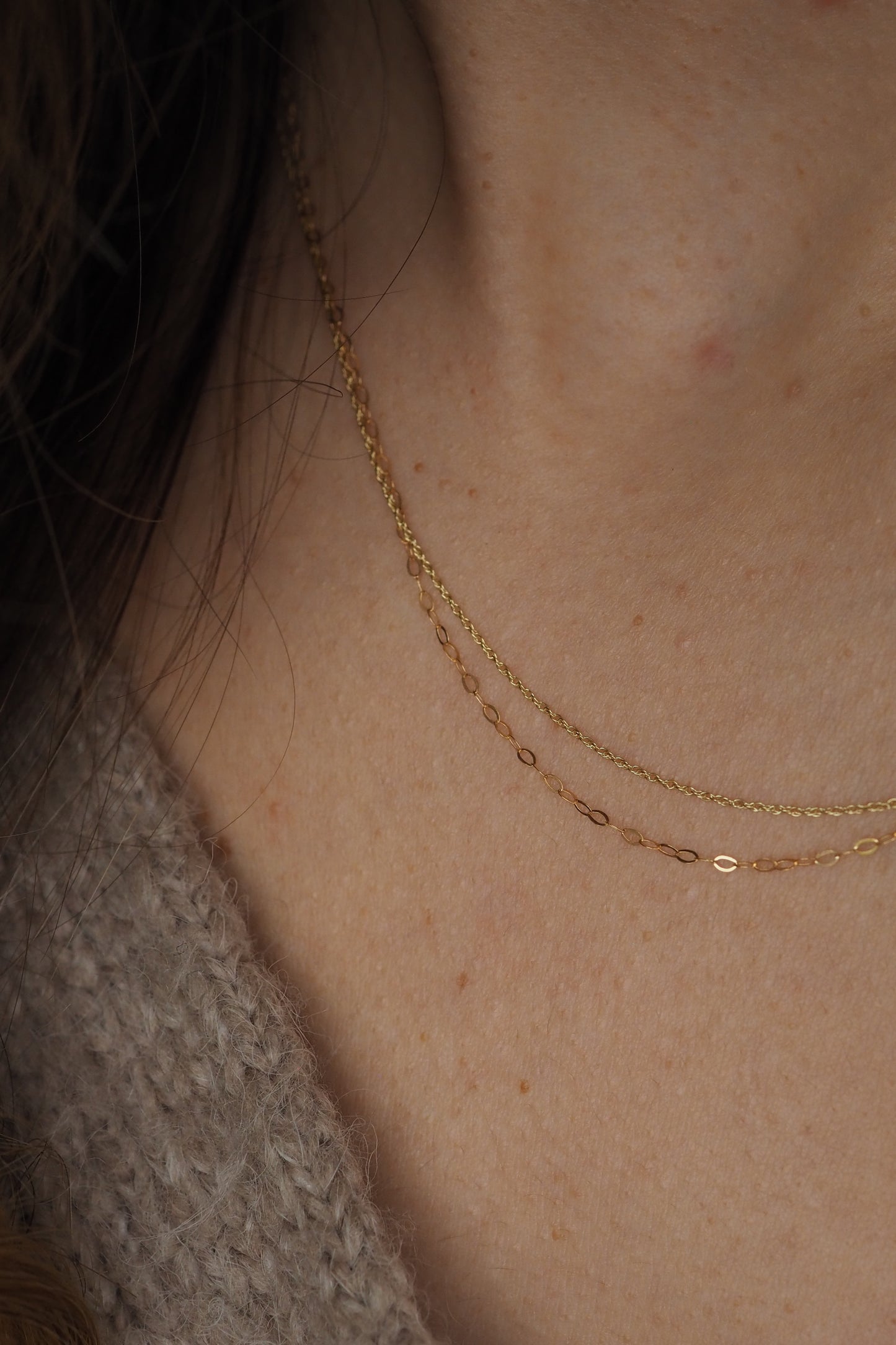 9ct Yellow Gold 1.2mm Trace Chain - Unhallmarked