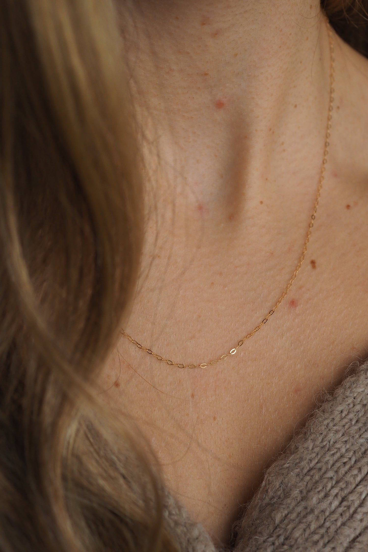 9ct Yellow Gold 1.2mm Trace Chain - Unhallmarked