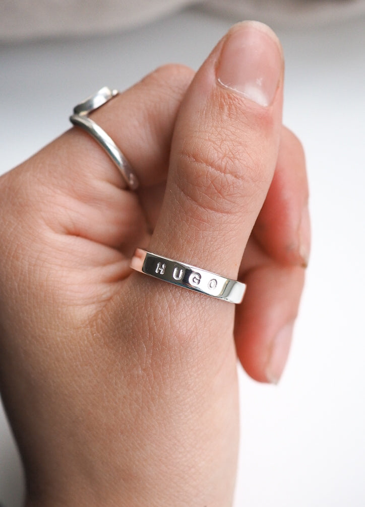 Personalised Name Sterling Silver Ring