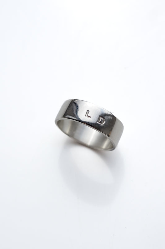 Personalised Initial Chunky Sterling Silver Ring