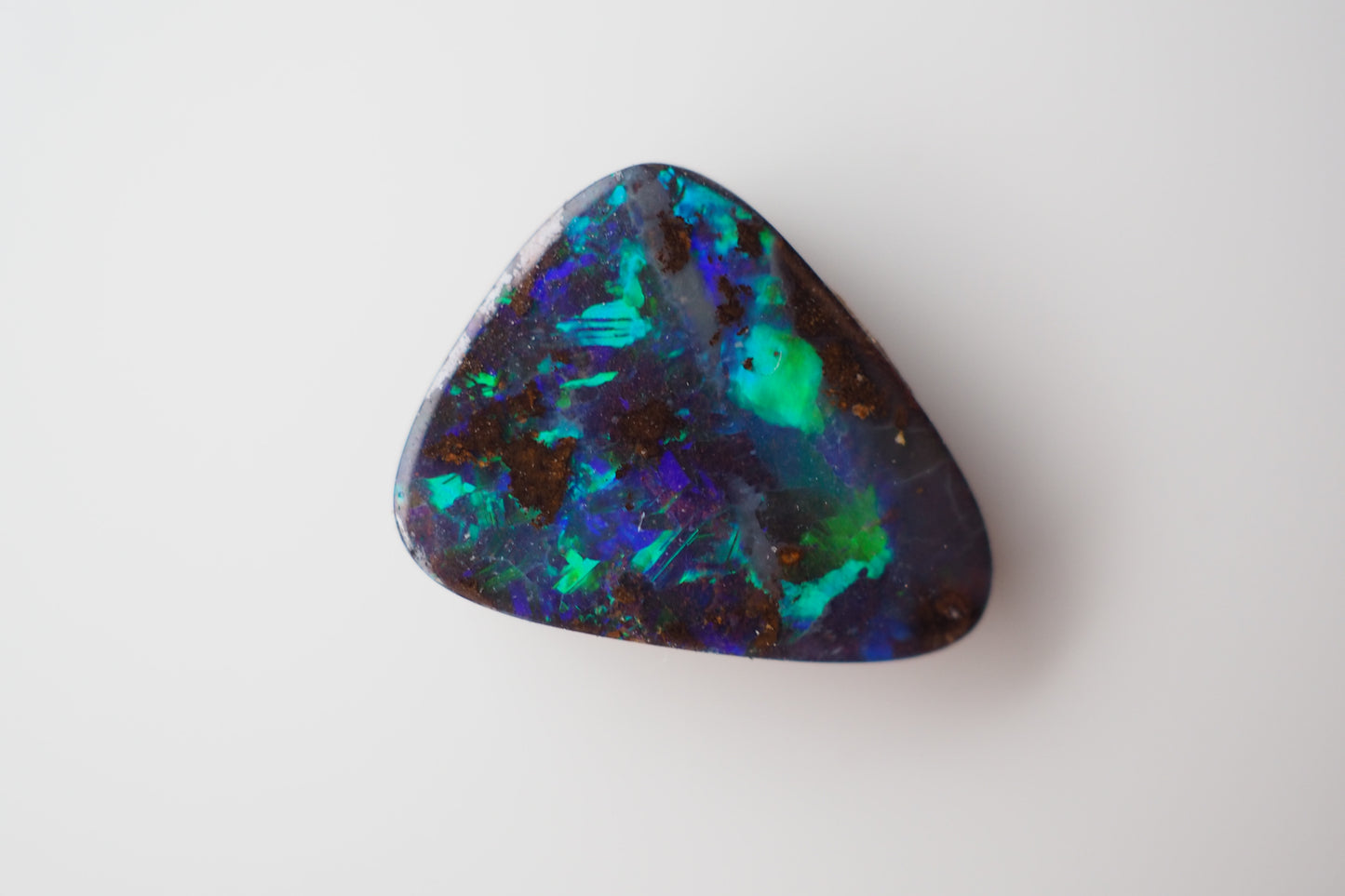 Dark Boulder Opal Filled with Flashes