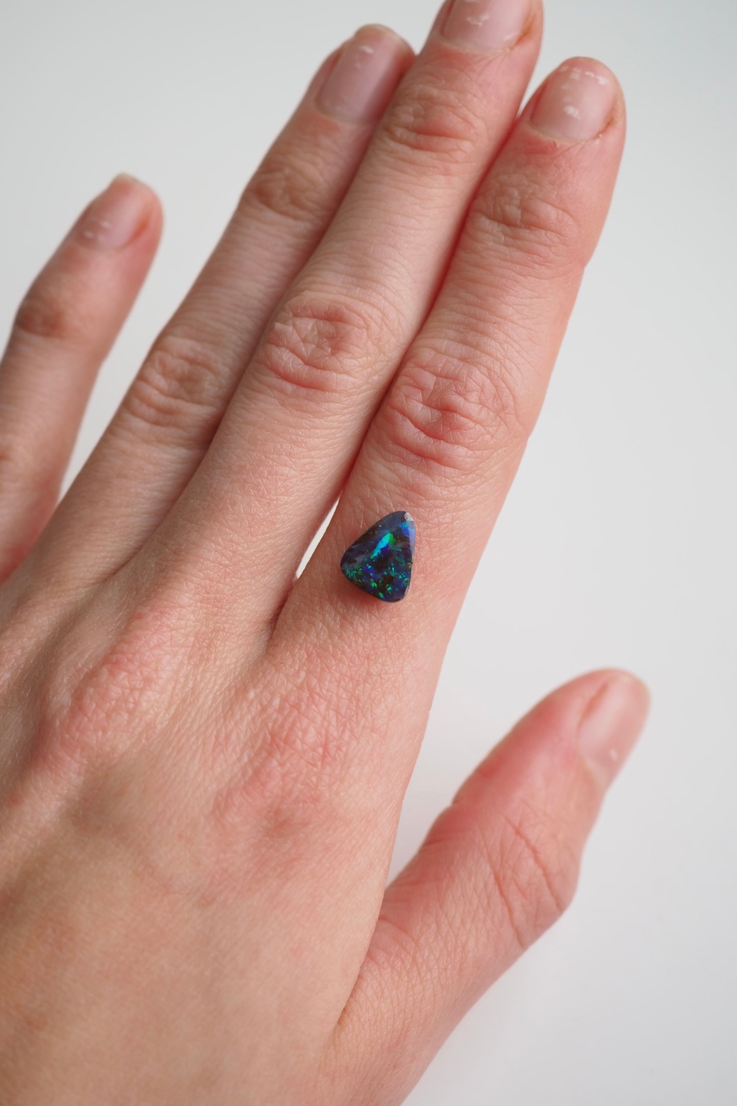 Dark Boulder Opal Filled with Flashes