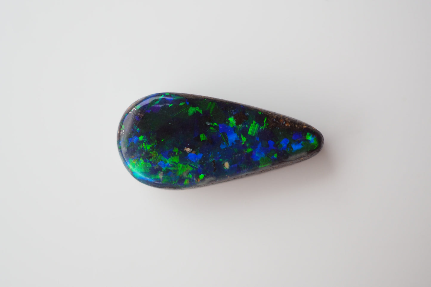 Vibrant Long Teardrop Boulder Opal