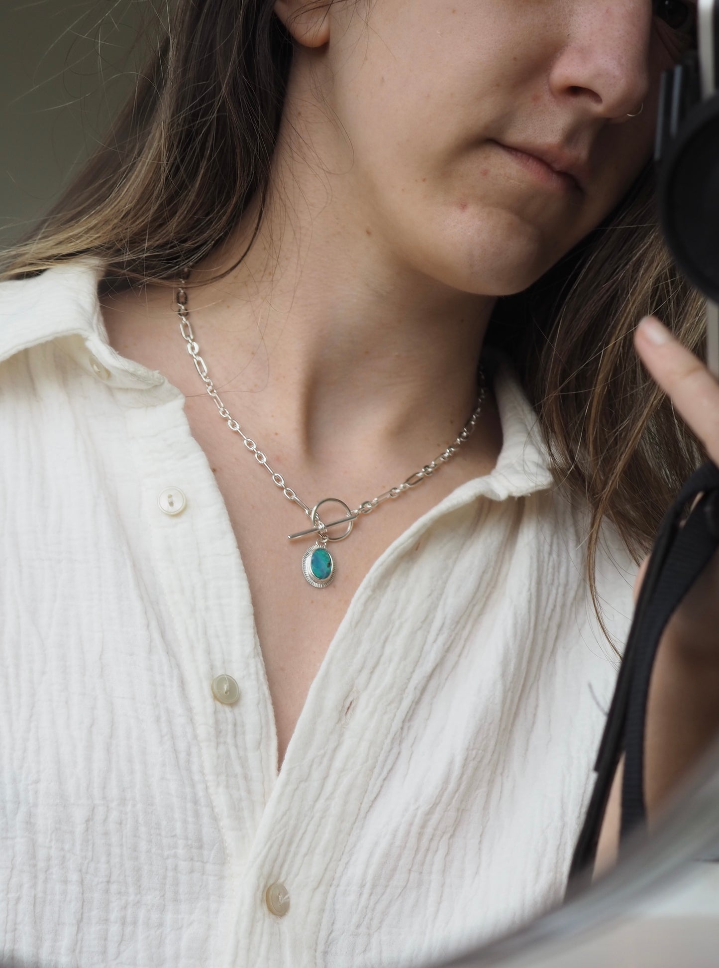 Turquoise Chunky T-Bar Necklace